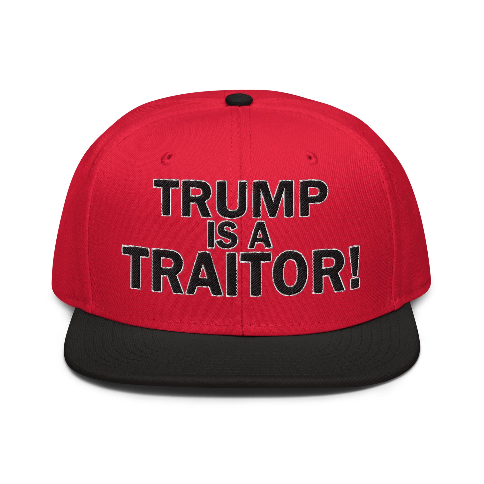 TRUMP IS A TRAITOR SNAPBACK CAP/Black/Red/Red