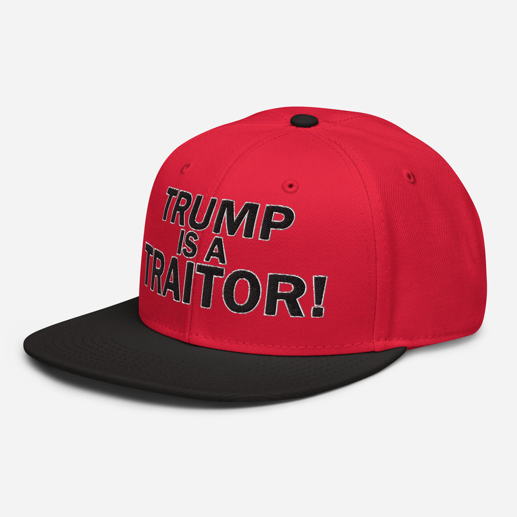 TRUMP IS A TRAITOR SNAPBACK CAP/Black/Red/Red