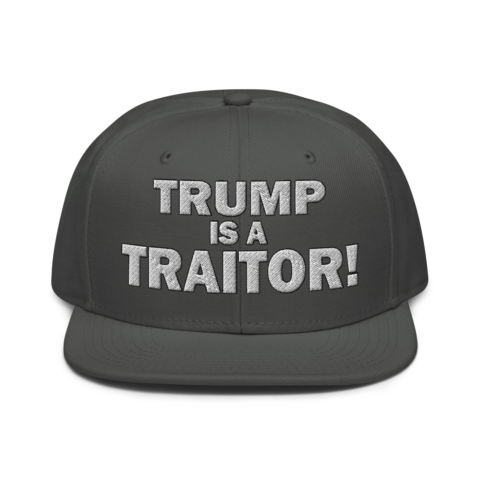 TRUMP IS A TRAITOR SNAPBACK CAP/Charcoal gray