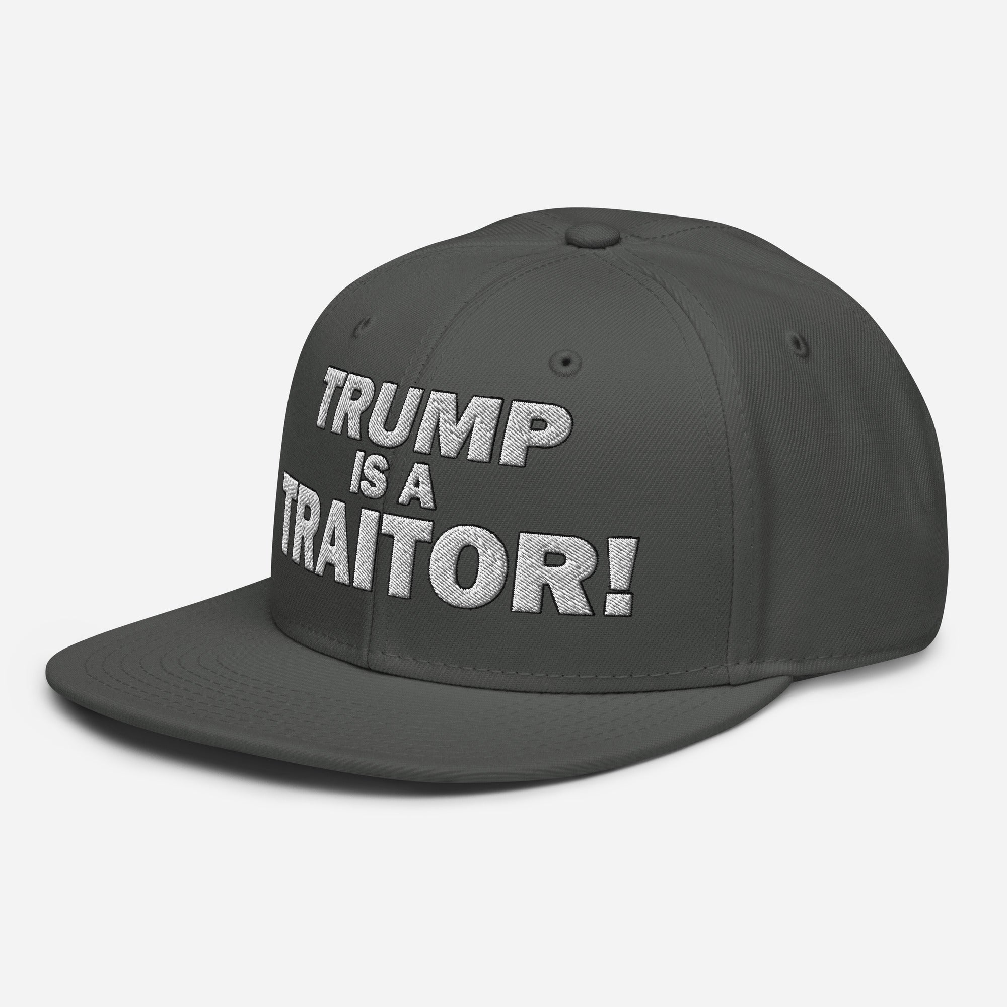 TRUMP IS A TRAITOR SNAPBACK CAP/Charcoal gray