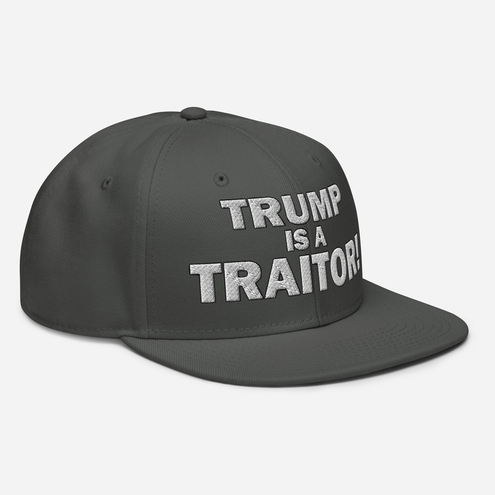 TRUMP IS A TRAITOR SNAPBACK CAP/Charcoal gray