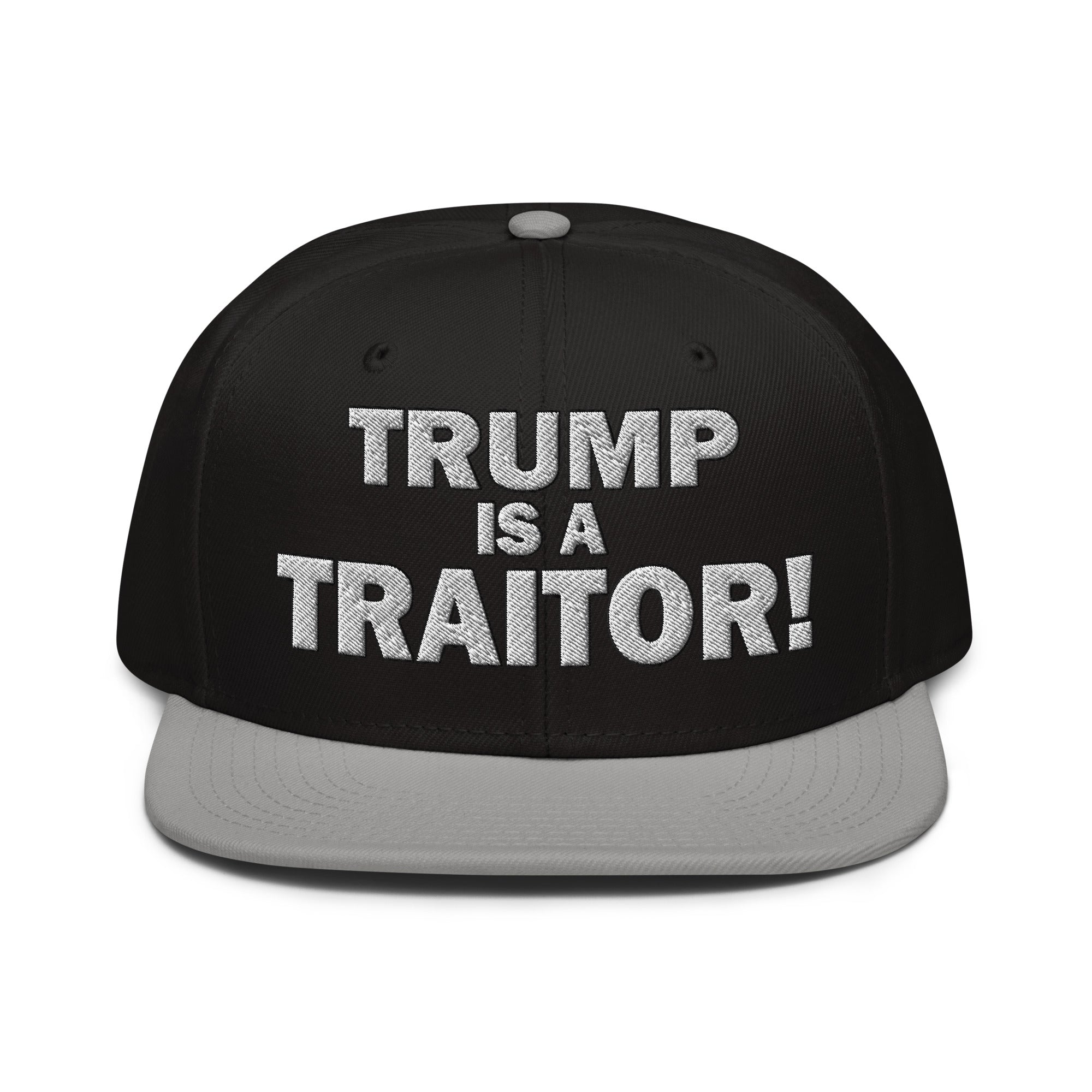 TRUMP IS A TRAITOR SNAPBACK CAP/Gray/Black/Black