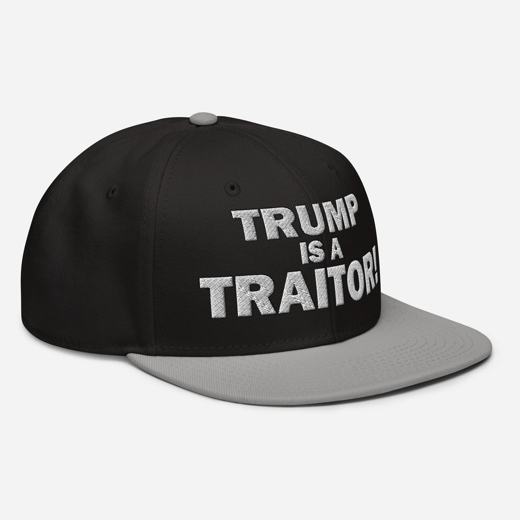 TRUMP IS A TRAITOR SNAPBACK CAP/Gray/Black/Black