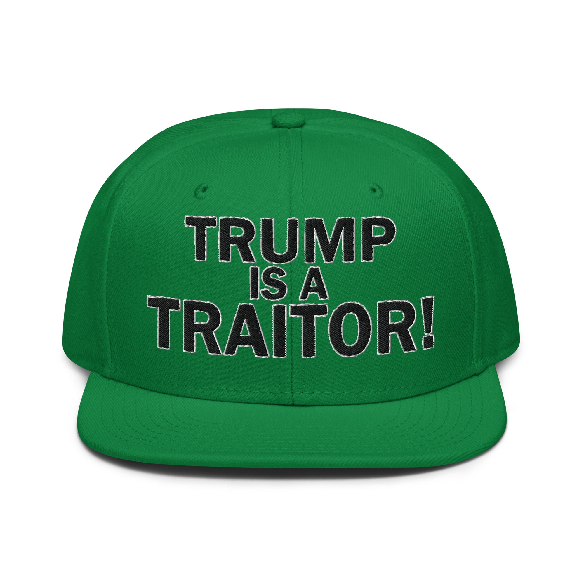 TRUMP IS A TRAITOR SNAPBACK CAP/Kelly green