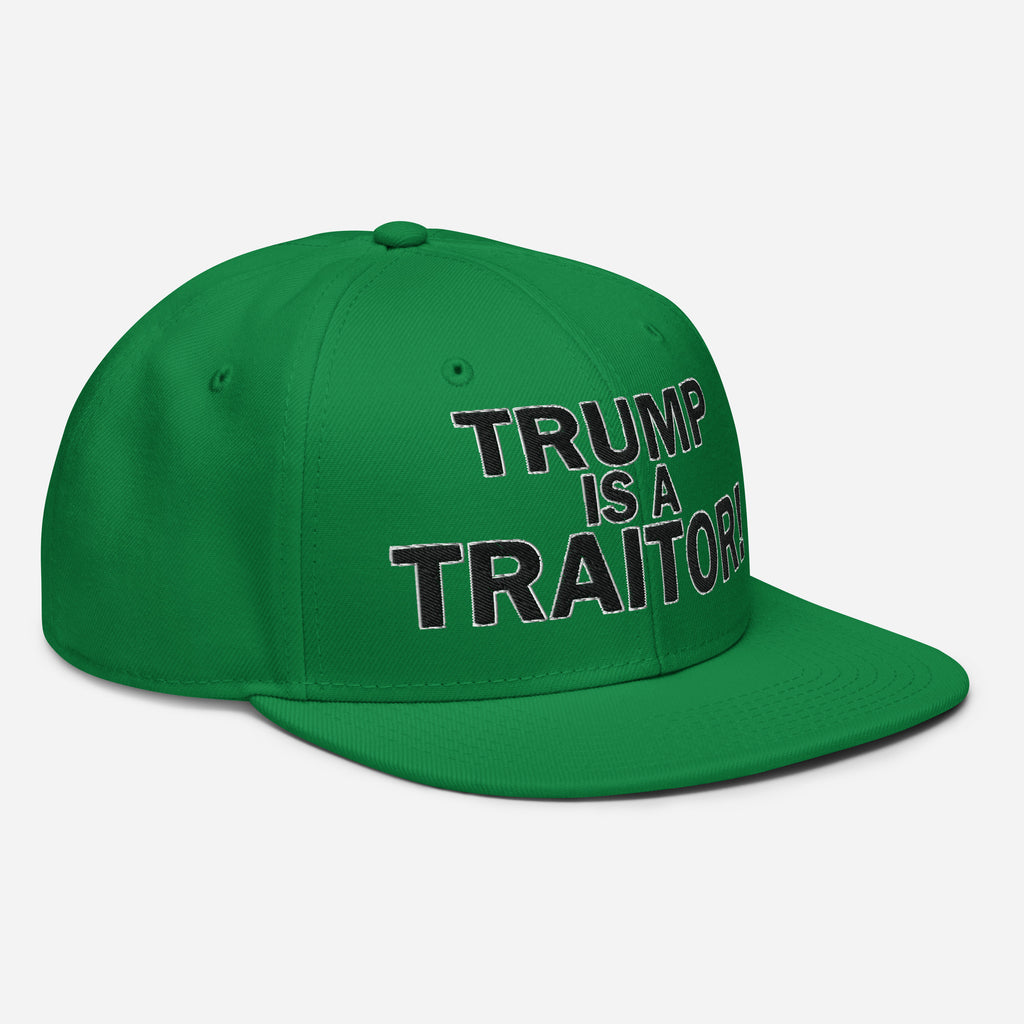 TRUMP IS A TRAITOR SNAPBACK CAP/Kelly green