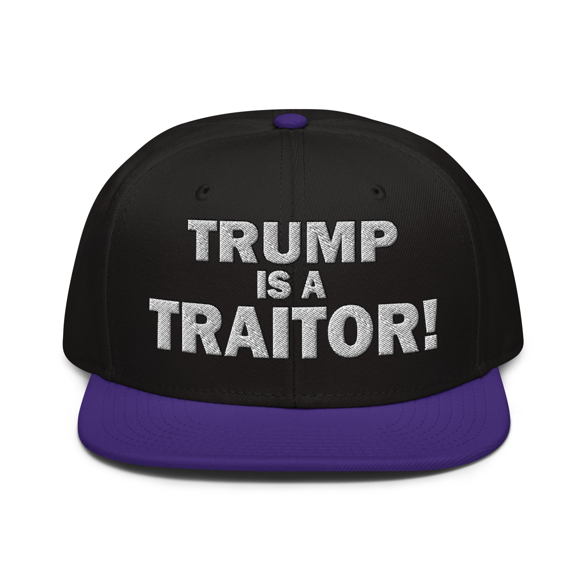 TRUMP IS A TRAITOR SNAPBACK CAP/Purple/Black/Black