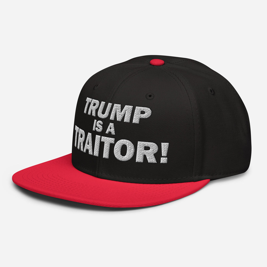 TRUMP IS A TRAITOR SNAPBACK CAP/Red/Black/Black