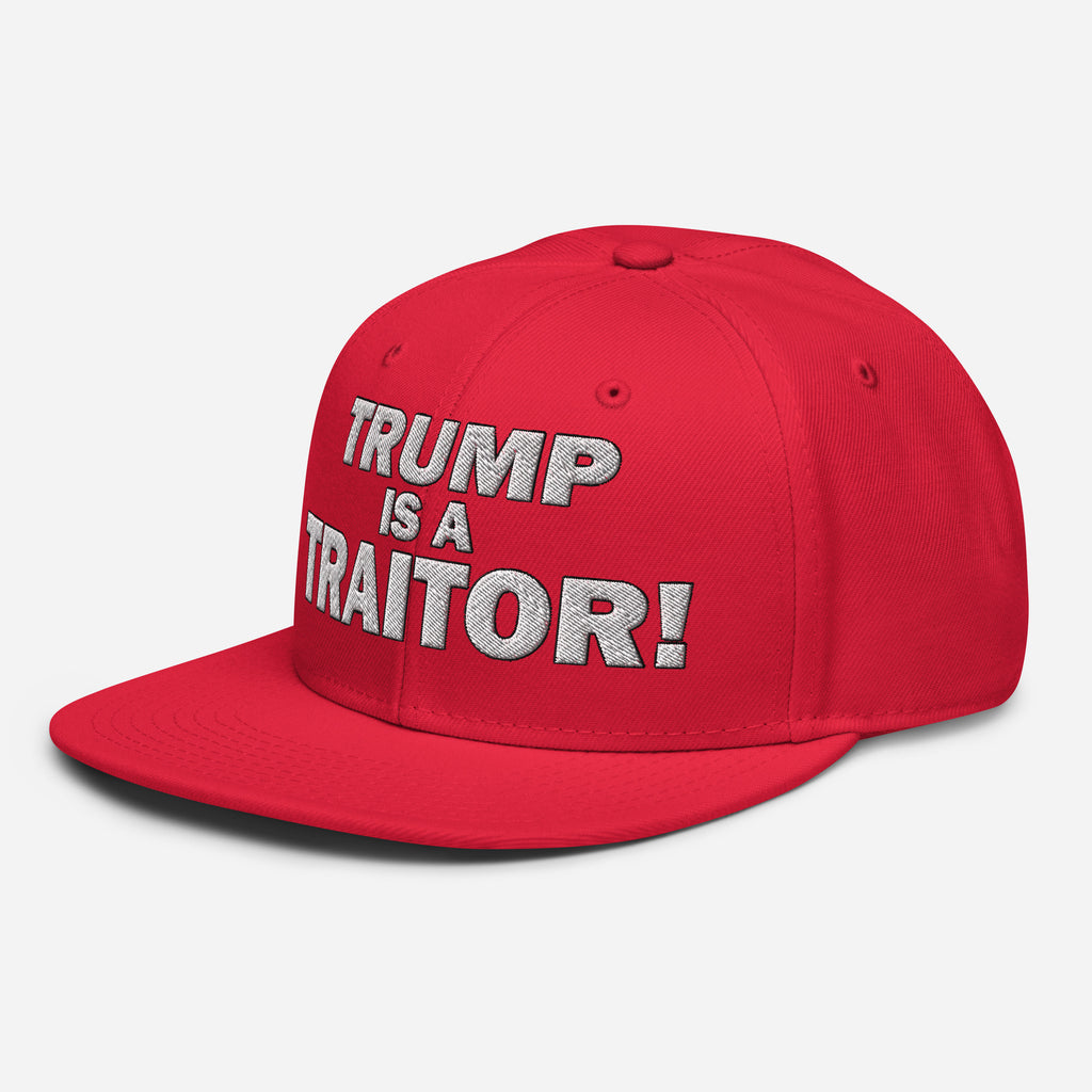 TRUMP IS A TRAITOR SNAPBACK CAP/Red