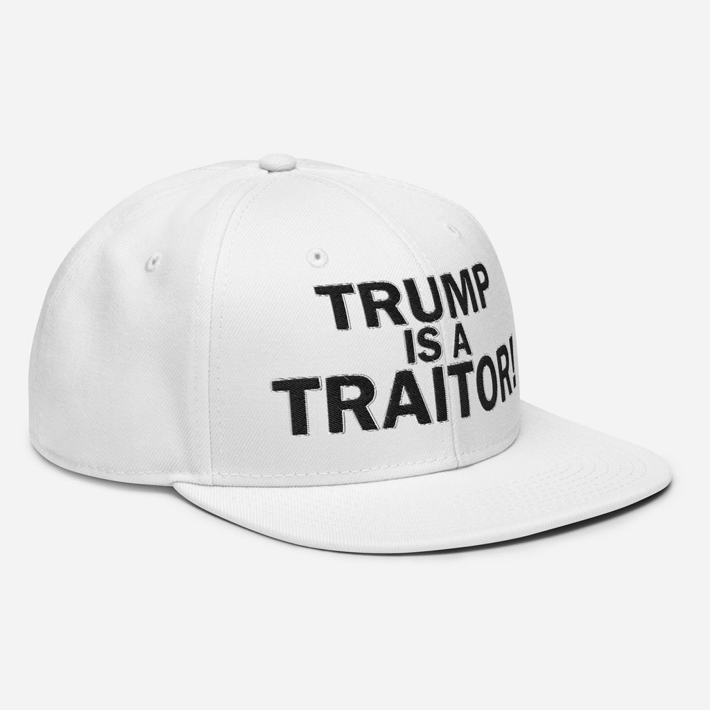 TRUMP IS A TRAITOR SNAPBACK CAP/White