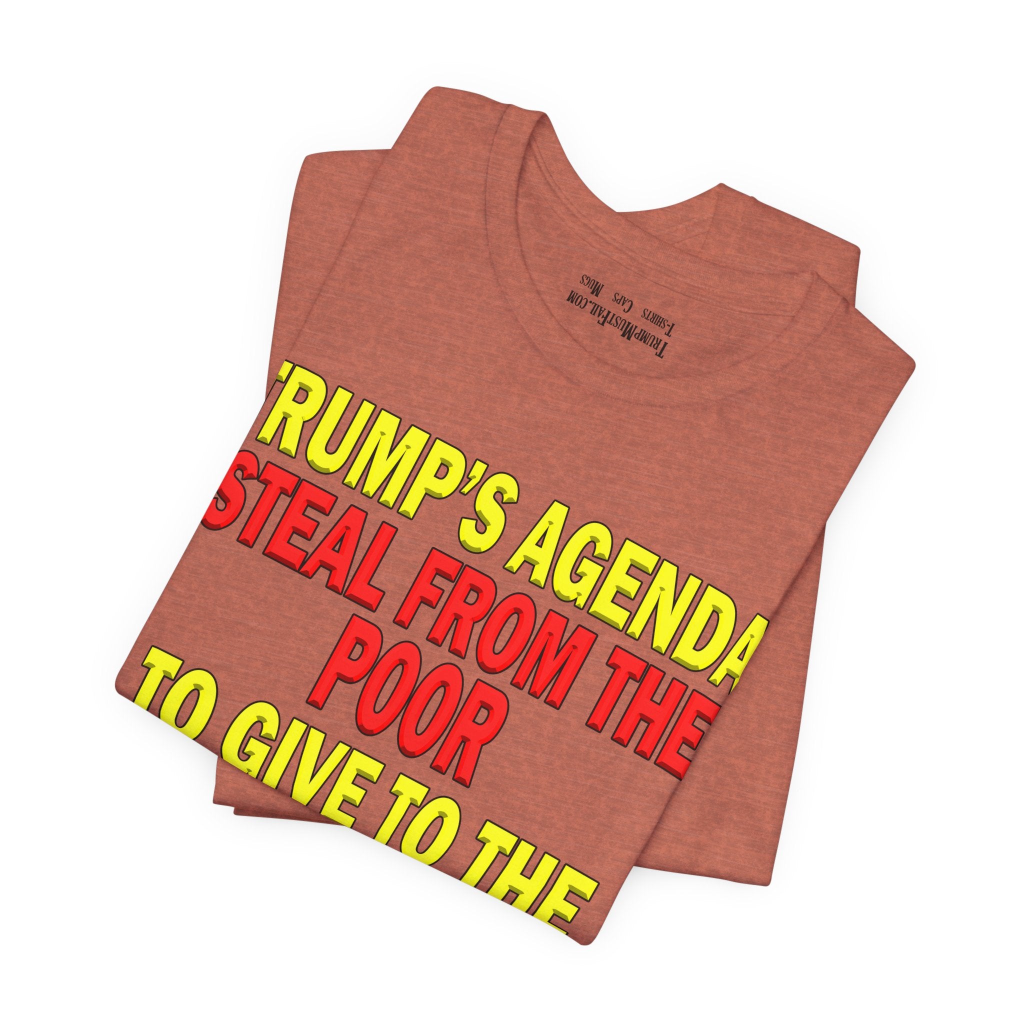 TRUMP'S AGENDA T-SHIRT/HEATHER CLAY