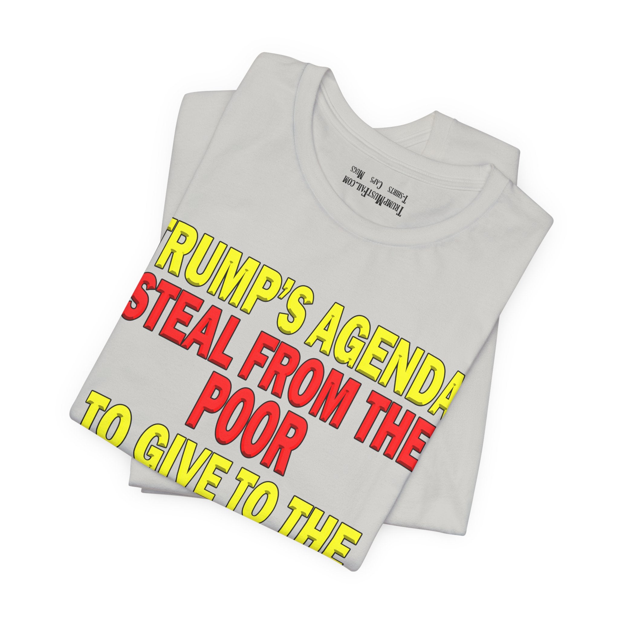 TRUMP'S AGENDA T-SHIRT/SILVER