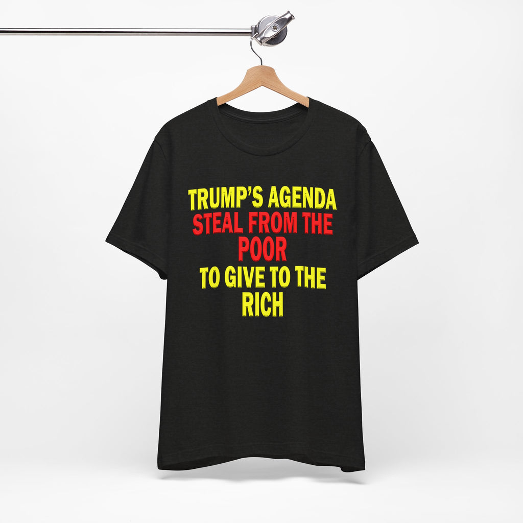 TRUMP'S AGENDA T-SHIRT/BLACK HEATHER
