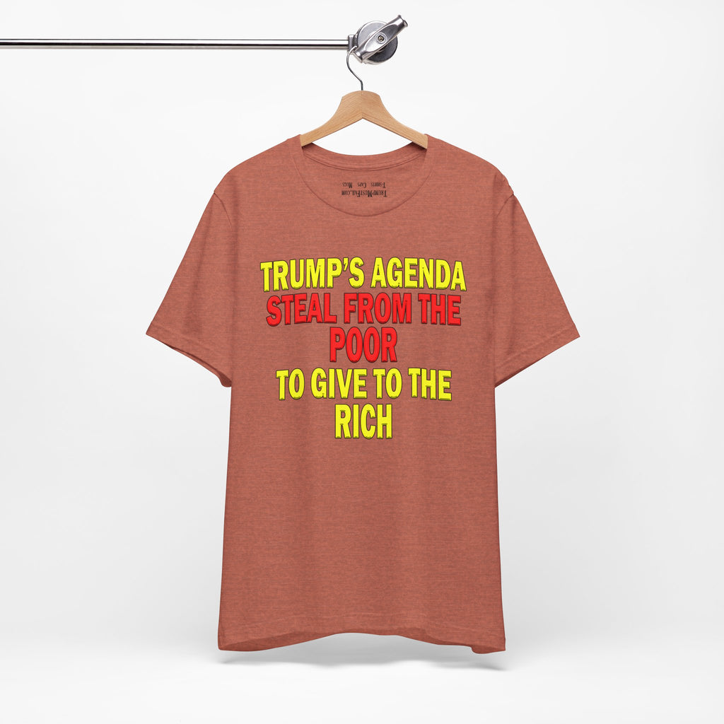 TRUMP'S AGENDA T-SHIRT/HEATHER CLAY