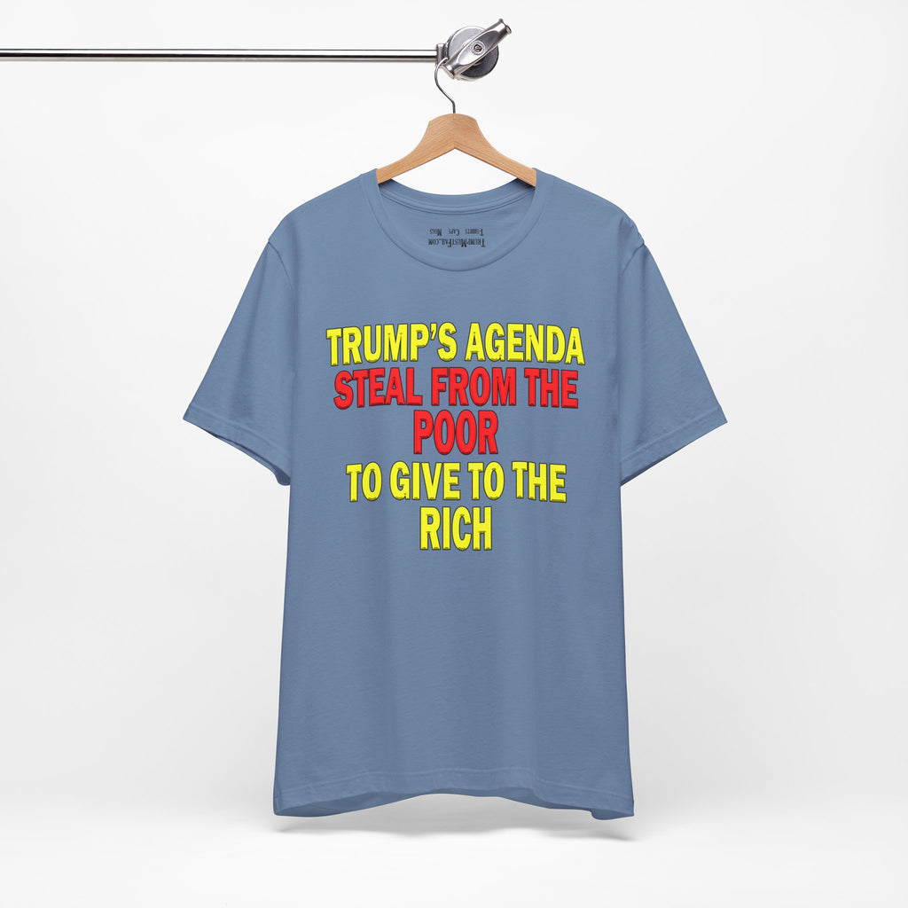 TRUMP'S AGENDA T-SHIRT/STEEL BLUE