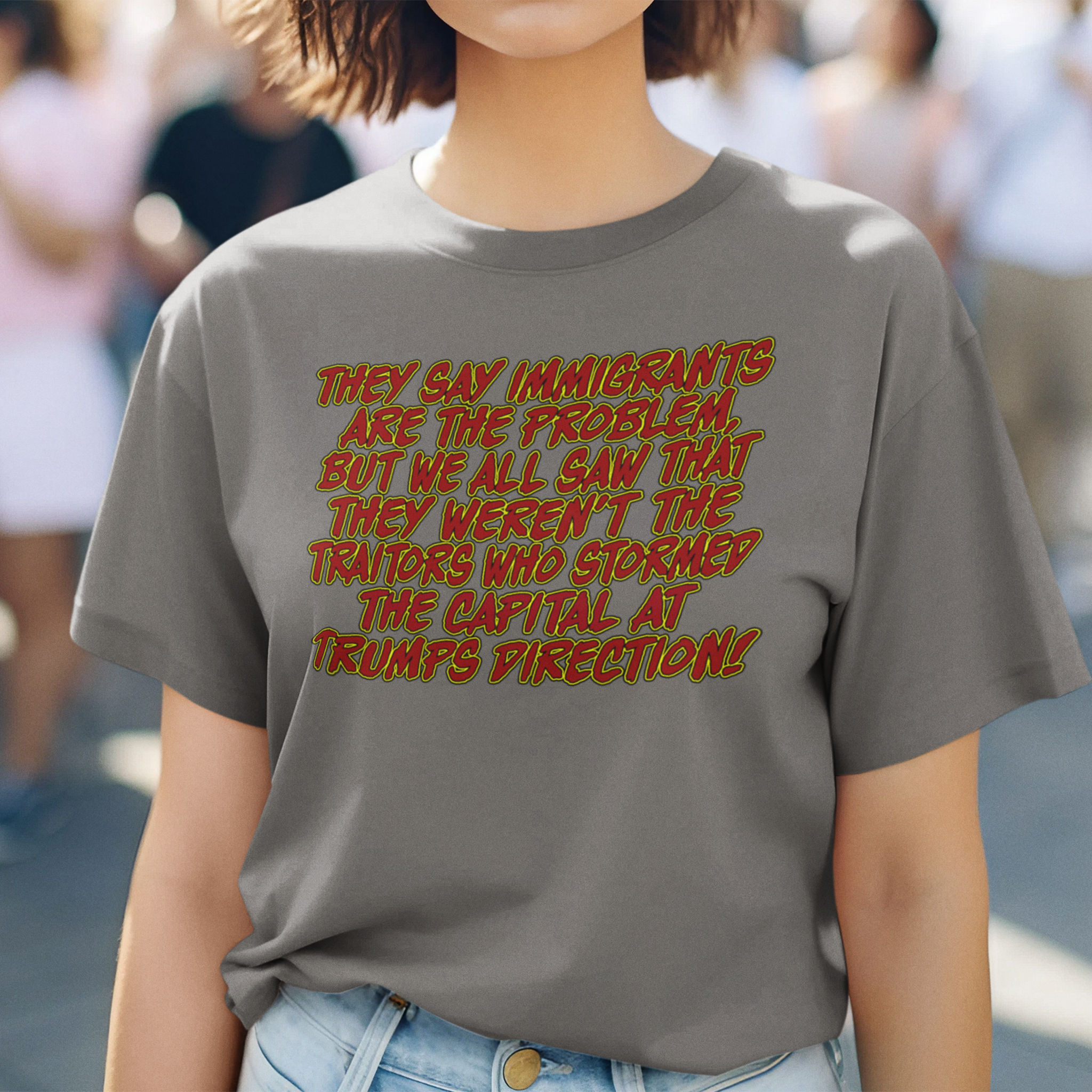 TRUMPS DIRECTION T-SHIRT/ASPHALT