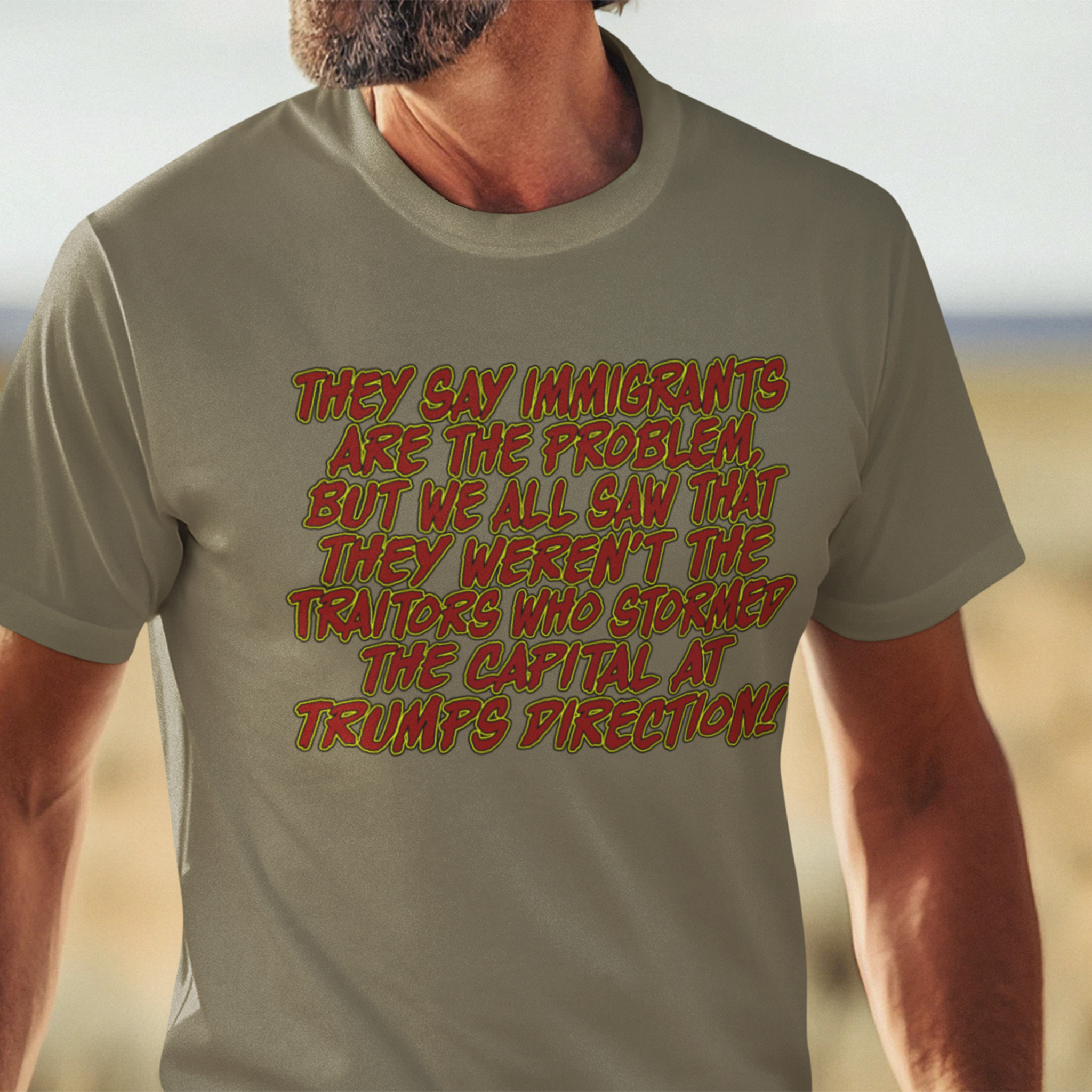 TRUMPS DIRECTION T-SHIRT/HEATHER OLIVE