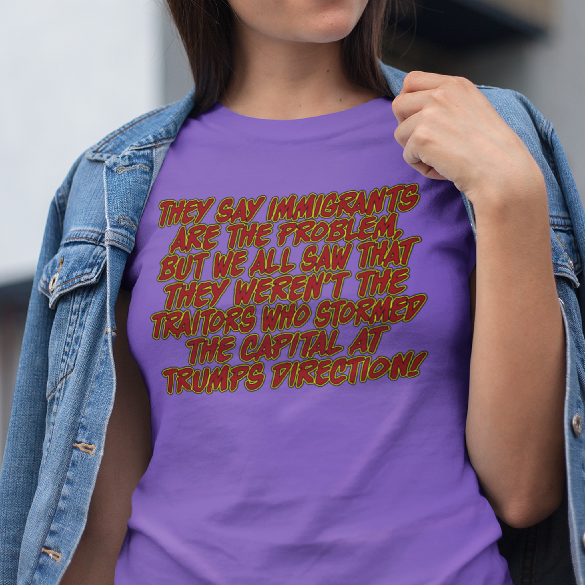 TRUMPS DIRECTION T-SHIRT/HEATHER TEAM PURPLE