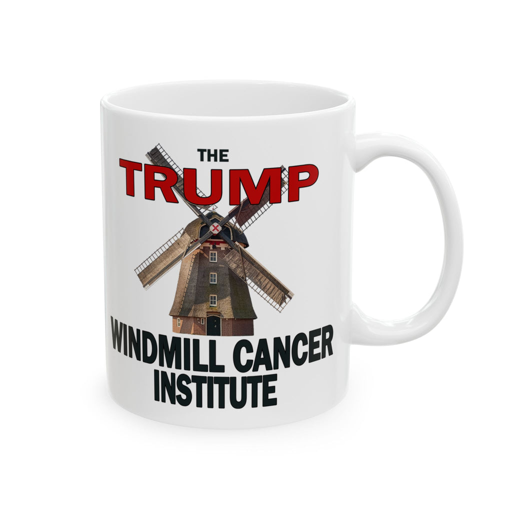 TRUMP WINDMILL CANCER INSTITUTE CERAMIC MUG/WHITE