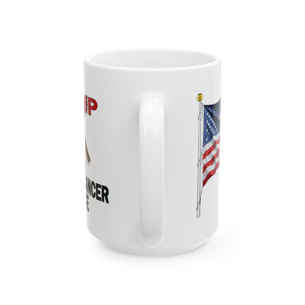 TRUMP WINDMILL CANCER INSTITUTE CERAMIC MUG/WHITE