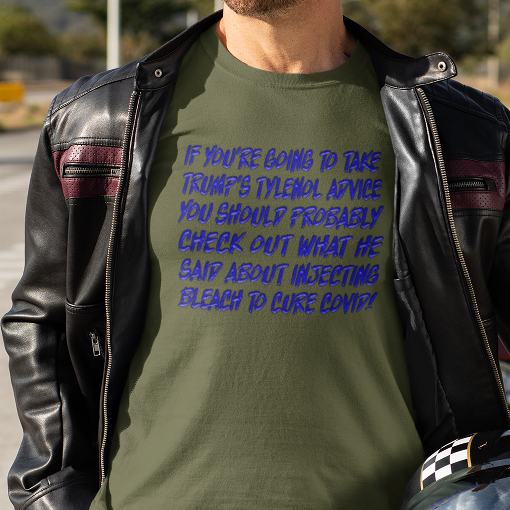 TYLENOL ADVICE T-SHIRT/HEATHER GREEN