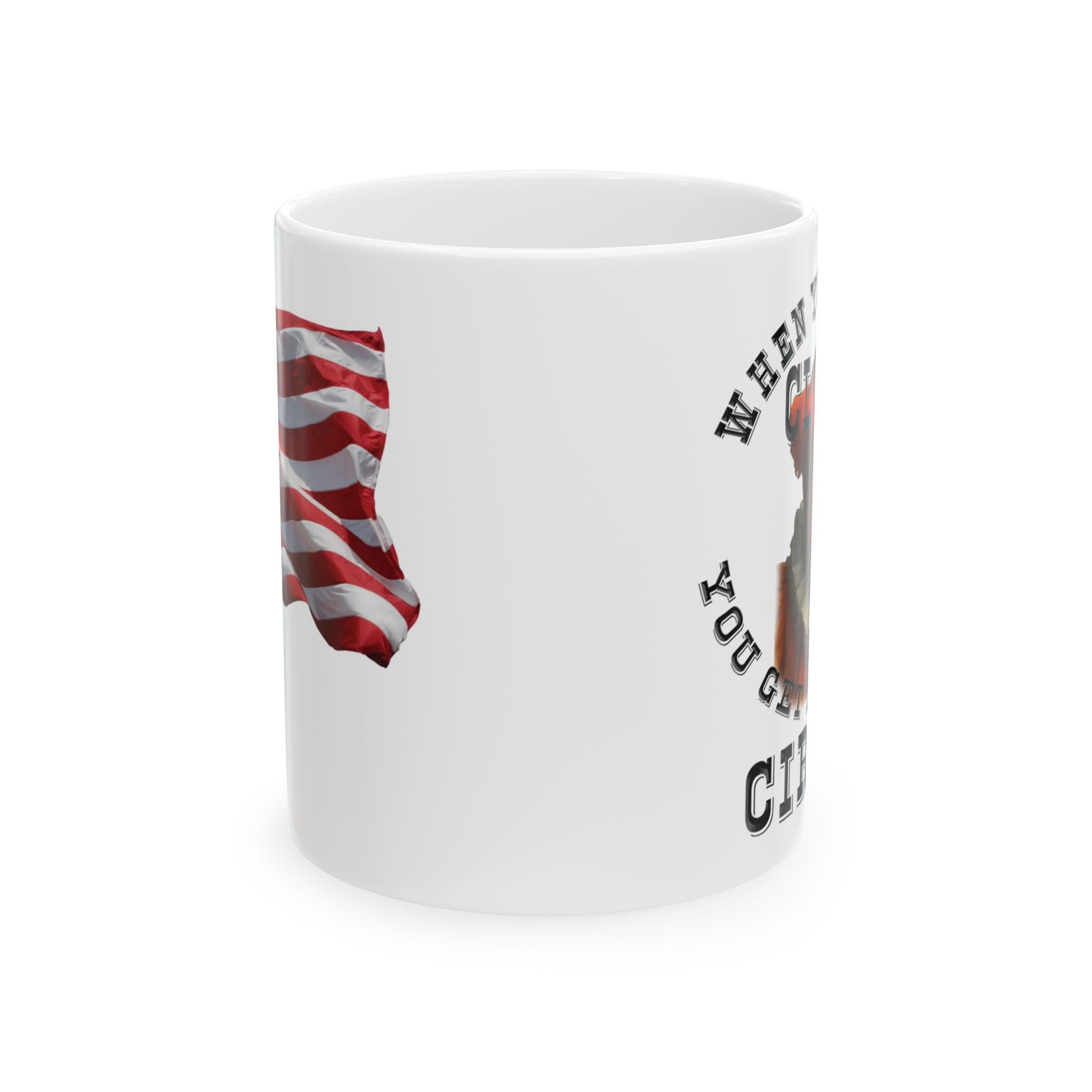 WHEN YOU ELECT A CLOWN  CERAMIC MUG/WHITE