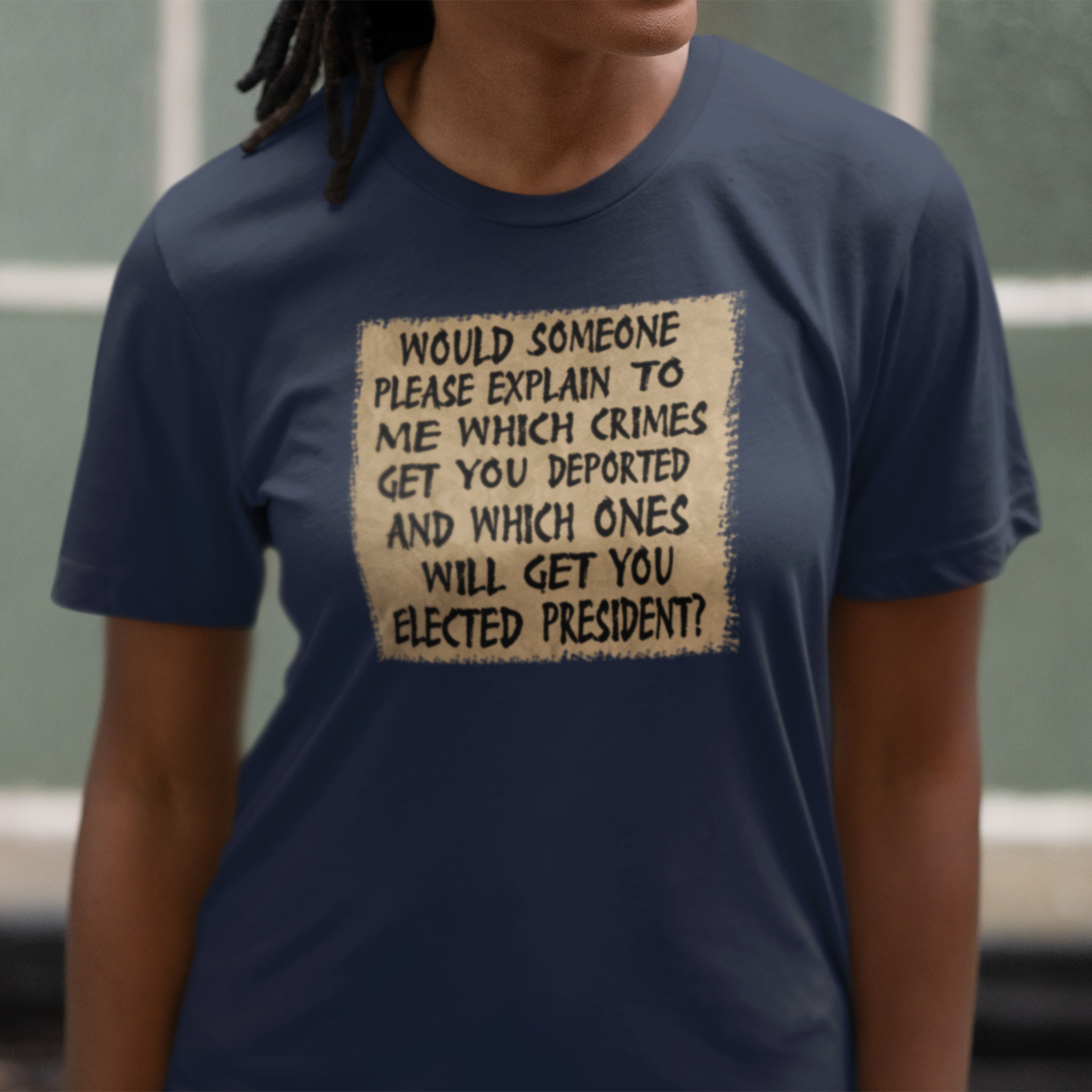 WHICH CRIMES T-SHIRT/NAVY