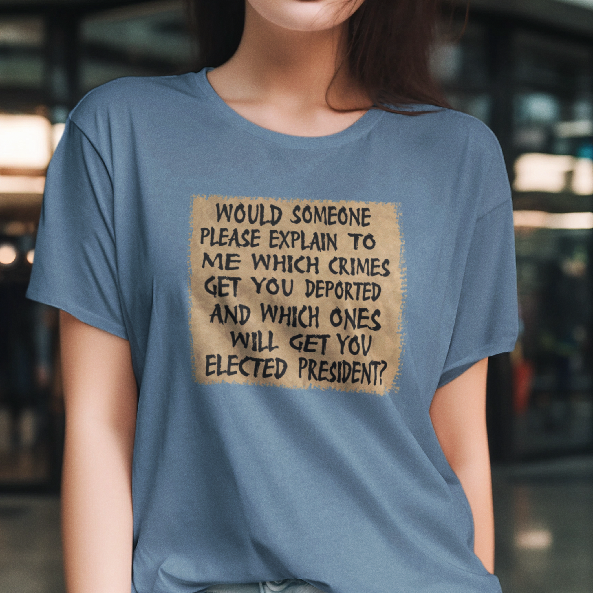 WHICH CRIMES T-SHIRT/STEEL BLUE