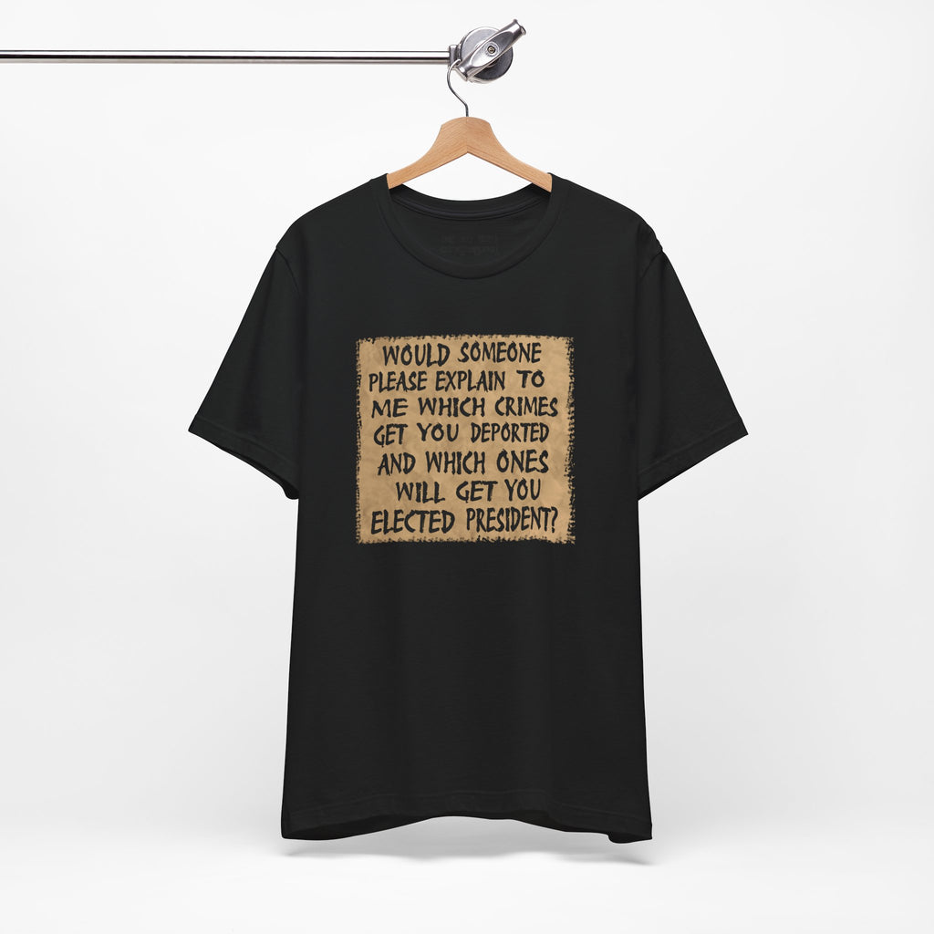 WHICH CRIMES T-SHIRT/BLACK