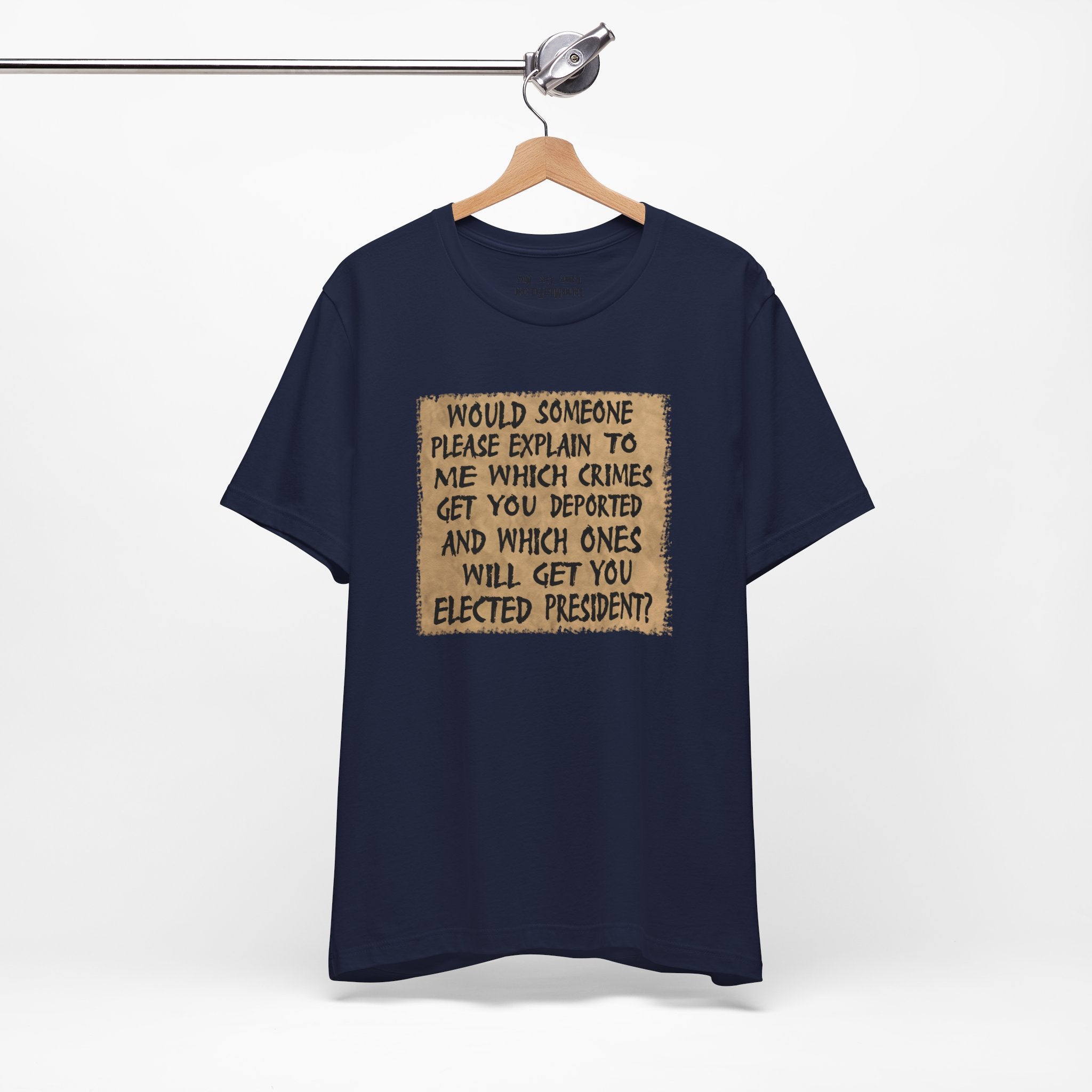 WHICH CRIMES T-SHIRT/NAVY