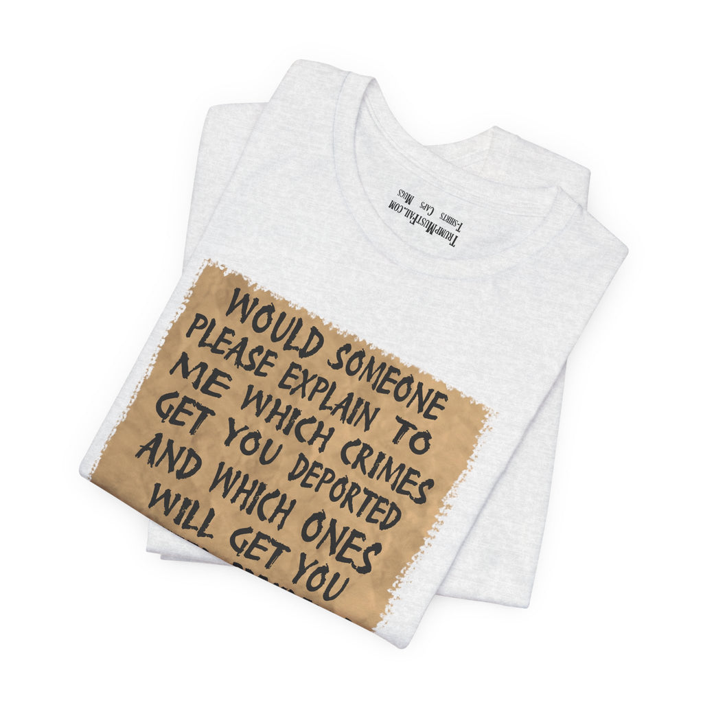 WHICH CRIMES T-SHIRT/ASH