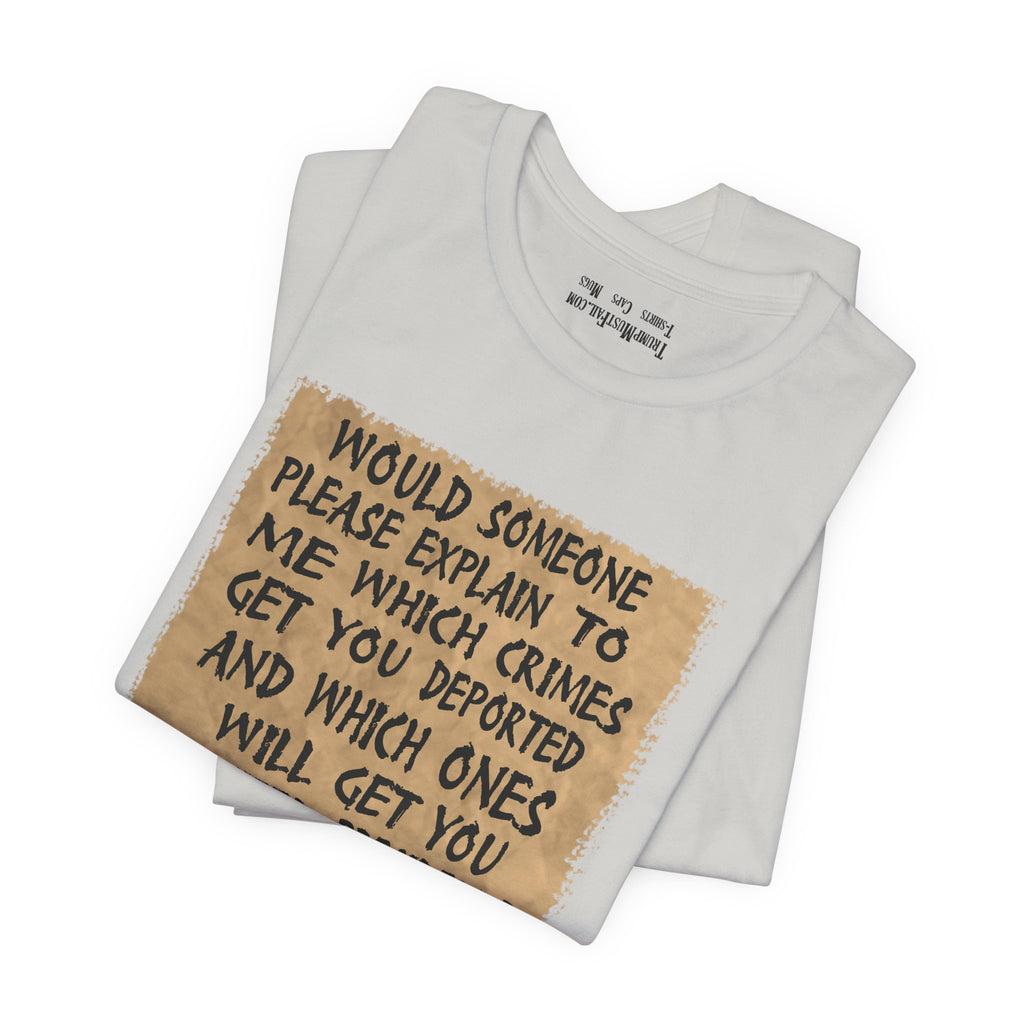 WHICH CRIMES T-SHIRT/SILVER