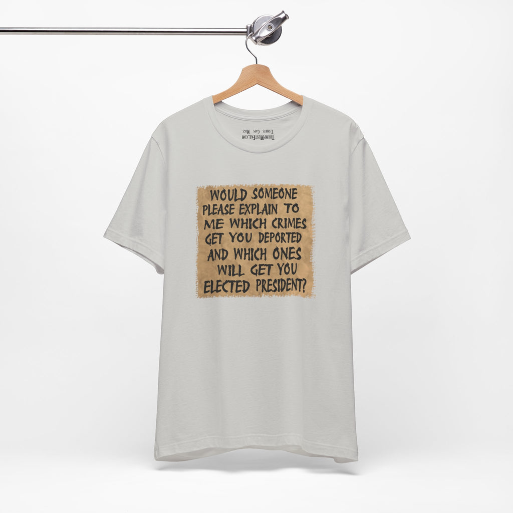 WHICH CRIMES T-SHIRT/SILVER