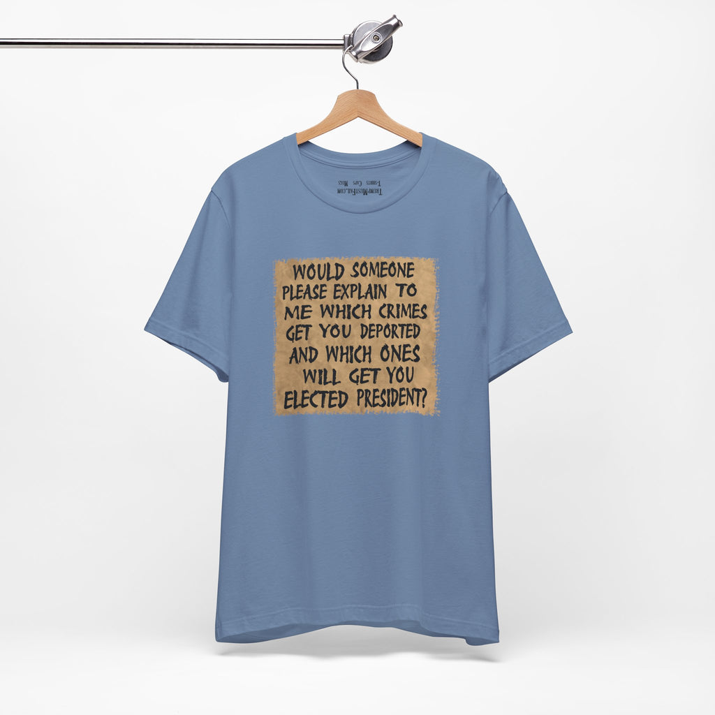 WHICH CRIMES T-SHIRT/STEEL BLUE