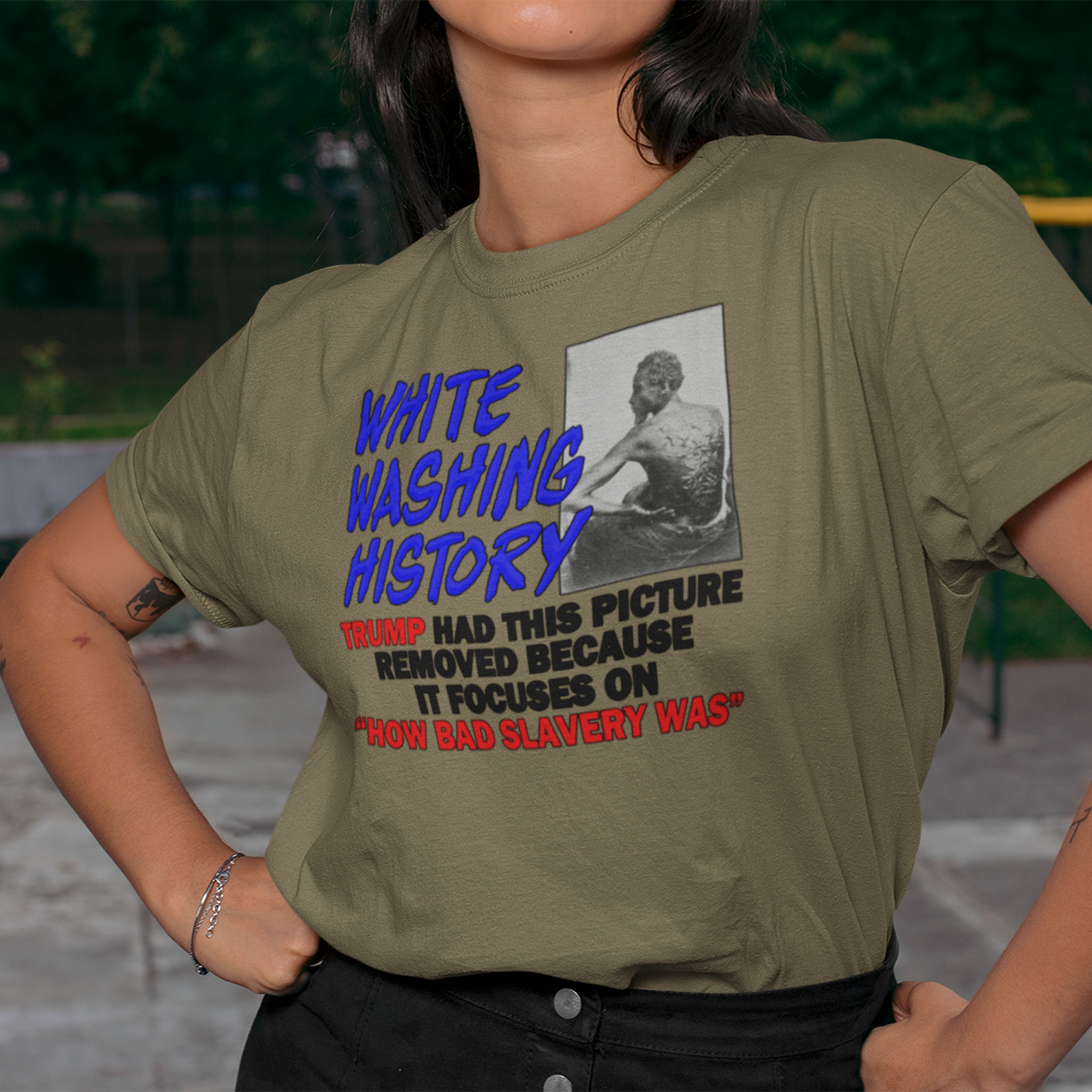 WHIPPING T-SHIRT/HEATHER OLIVE