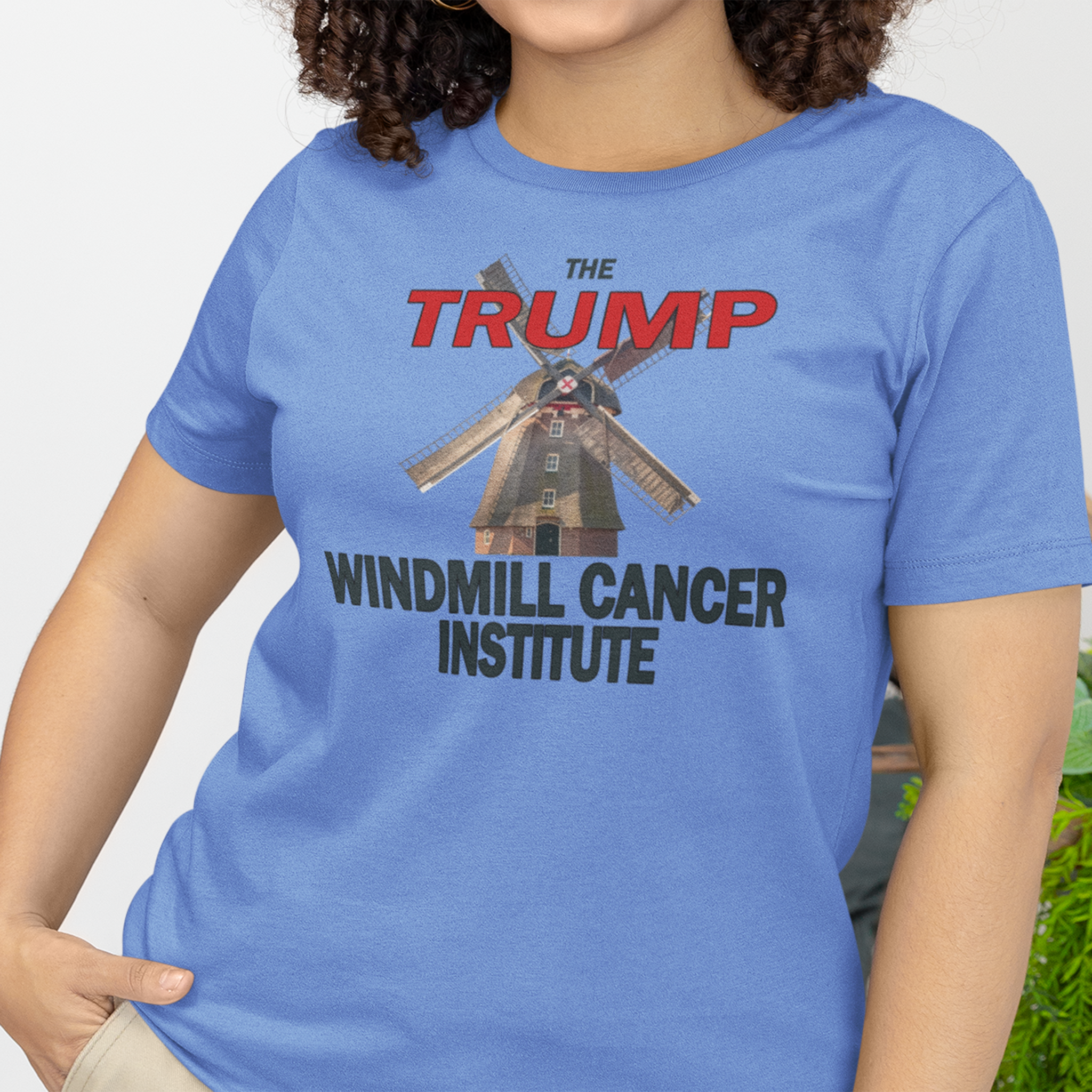 WINDMILL CANCER INSTITUTE T-SHIRT/HEATHER COLUMBIA BLUE