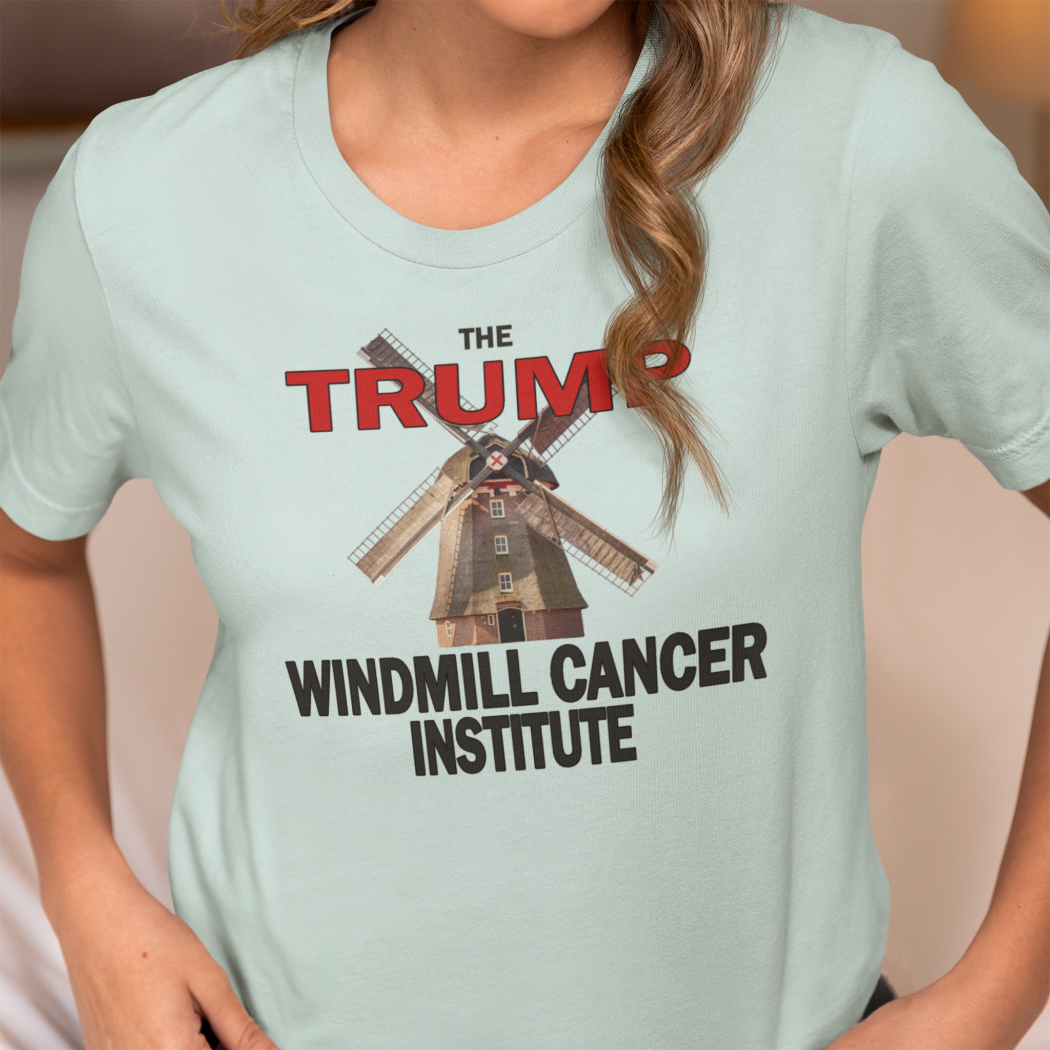 WINDMILL CANCER INSTITUTE T-SHIRT/HEATHER ICE BLUE