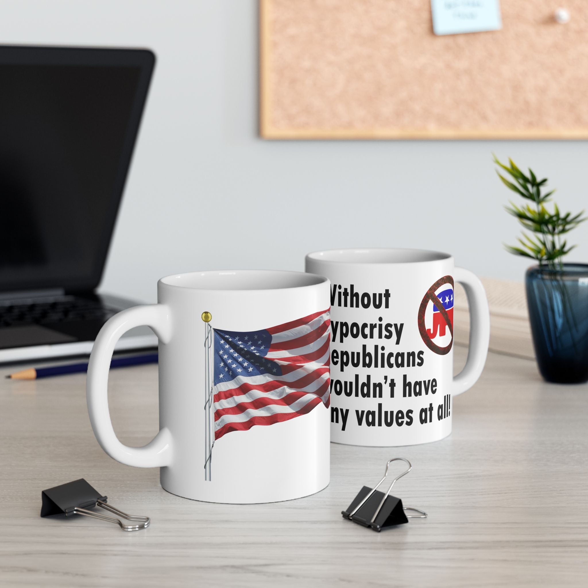 WITHOUT HYPOCRISY 11 OZ CERAMIC MUG/WHITE