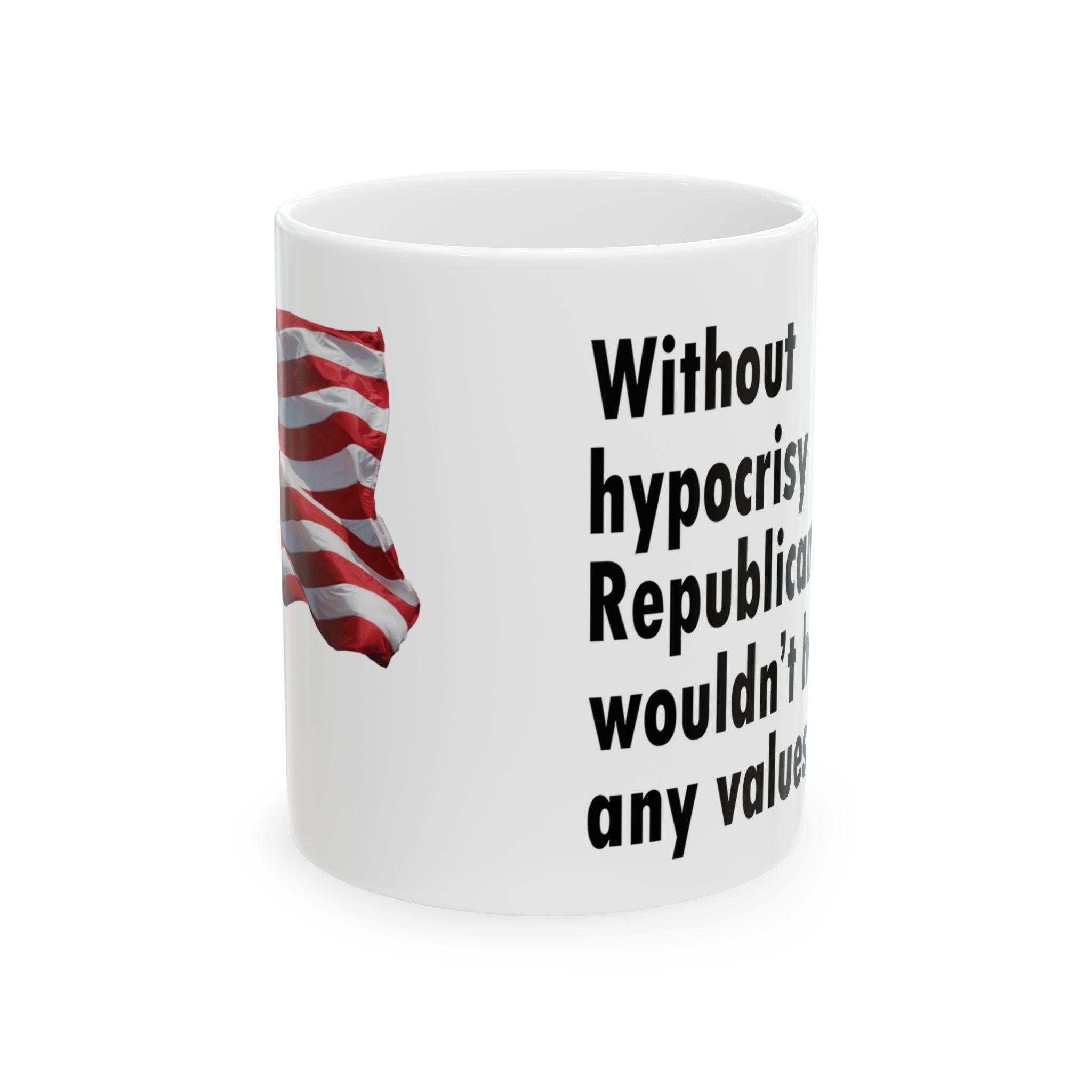 WITHOUT HYPOCRISY 15 OZ CERAMIC MUG/WHITE