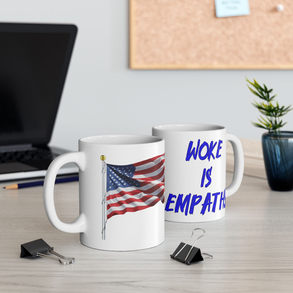 WOKE IS EMPATHY CERAMIC MUG/WHITE 