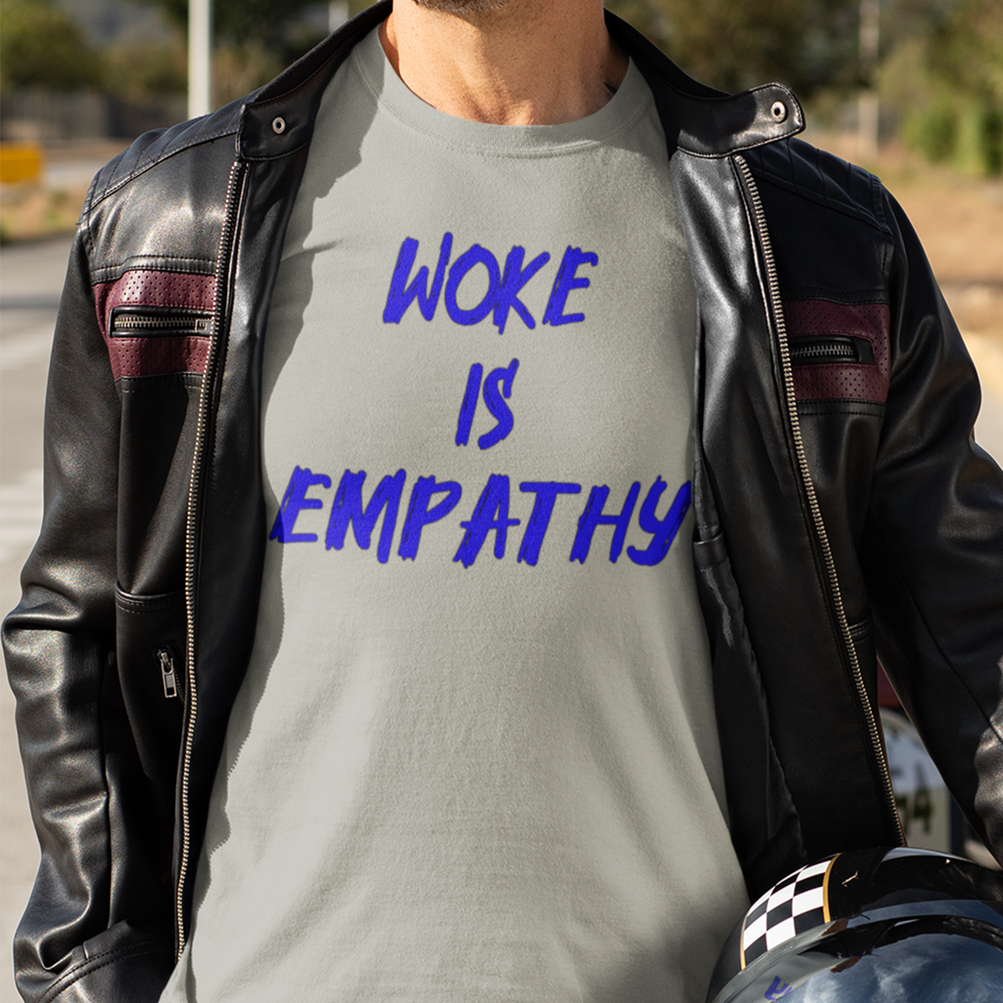 WOKE IS EMPATHY T-SHIRT/ATHLETIC HEATHER