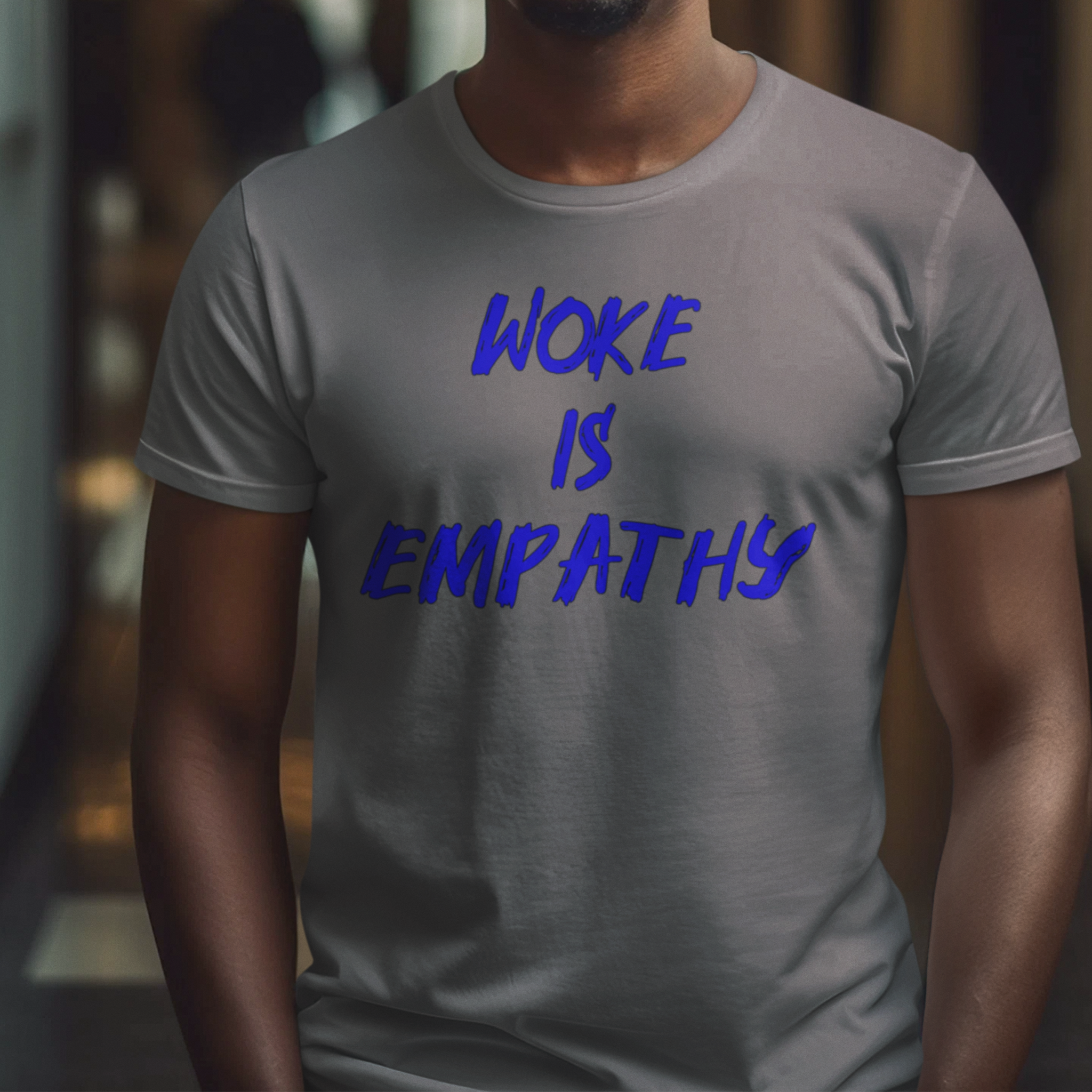 WOKE IS EMPATHY T-SHIRT/DEEP HEATHER 