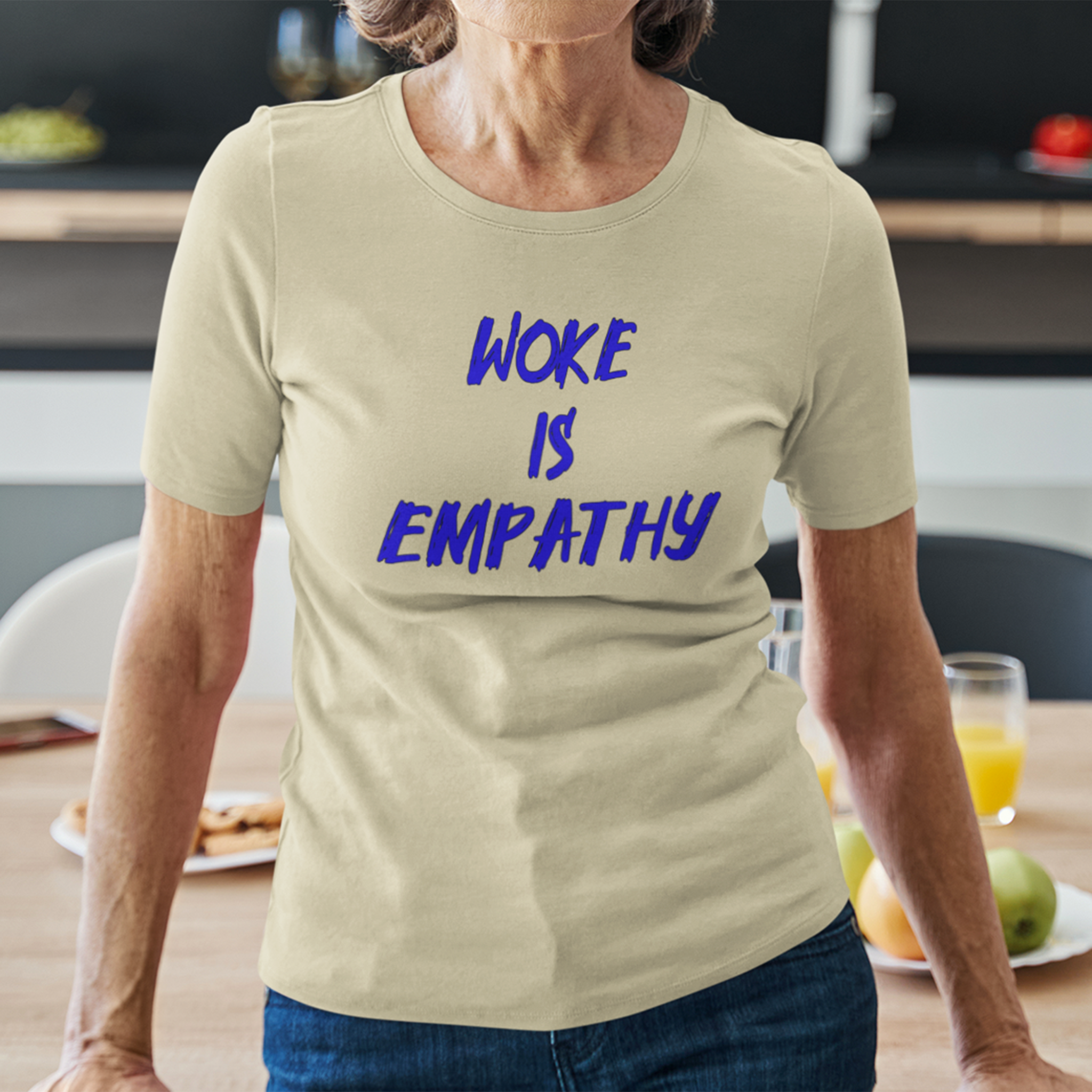 WOKE IS EMPATHY T-SHIRT/NATURAL