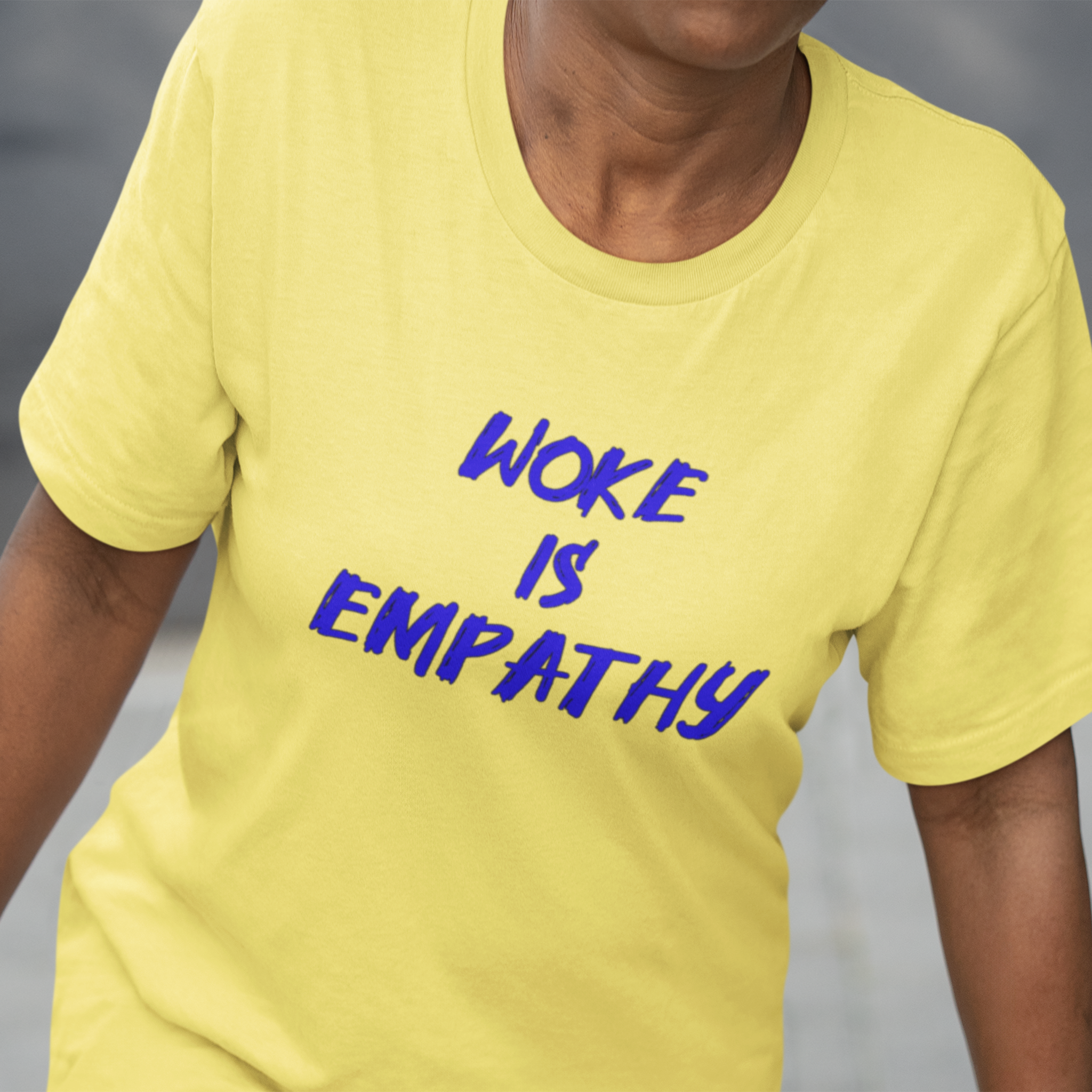WOKE IS EMPATHY T-SHIRT/YELLOW
