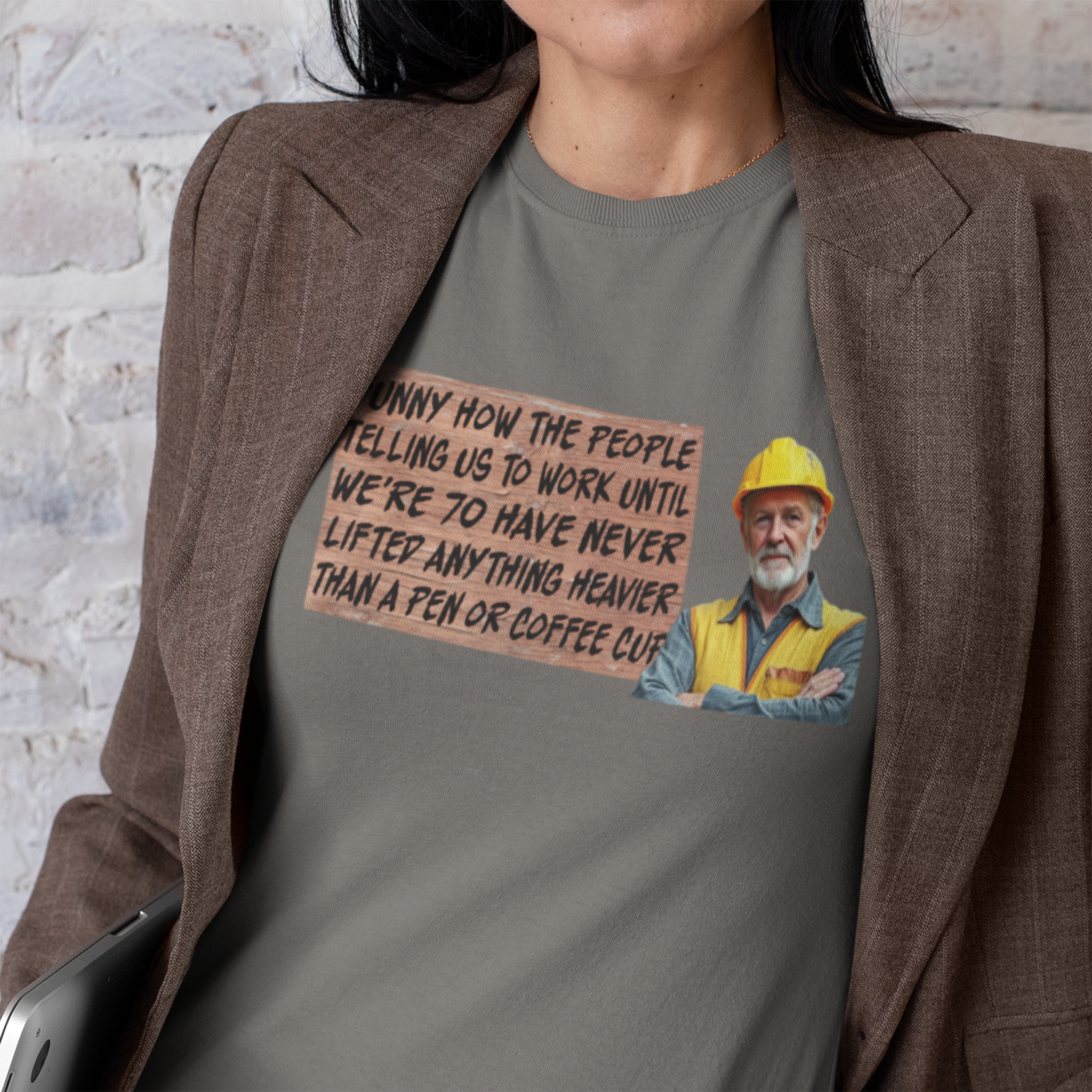 WORK UNTIL T-SHIRT/ASPHALT
