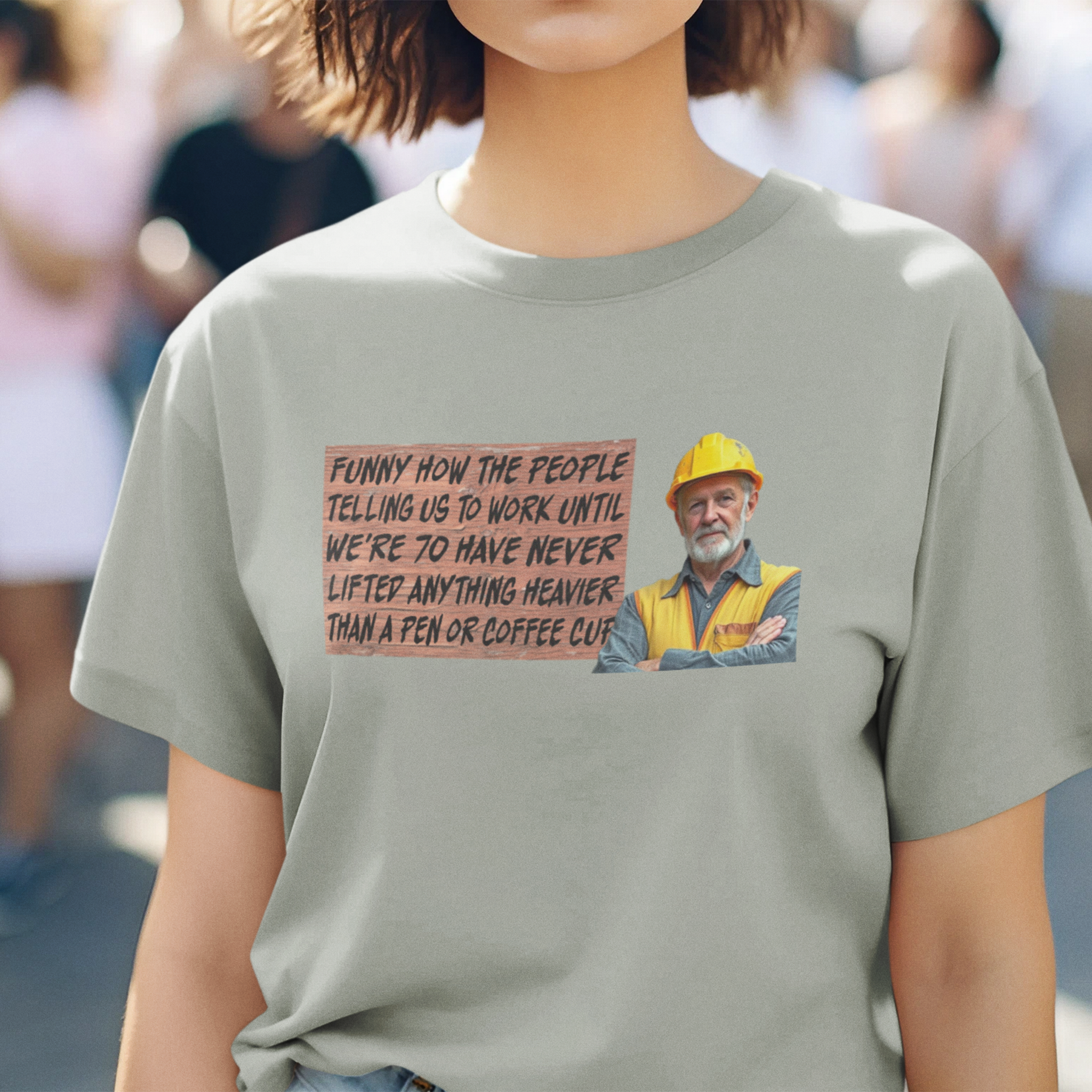 WORK UNTIL T-SHIRT/ATHLETIC HEATHER
