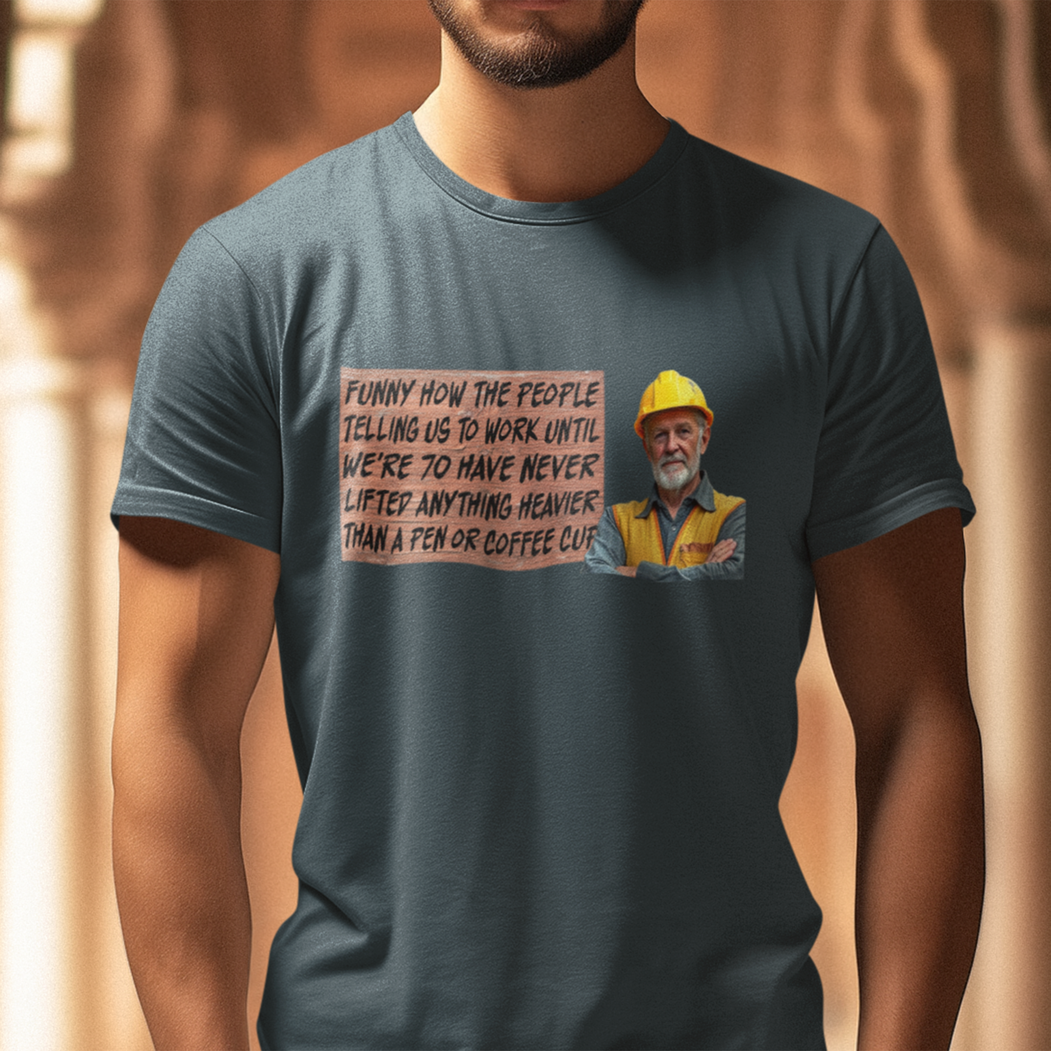 WORK UNTIL T-SHIRT/DARK GREY