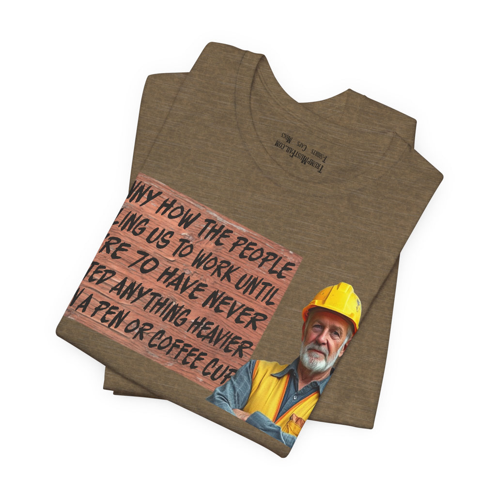 WORK UNTIL T-SHIRT/HEATHER OLIVE