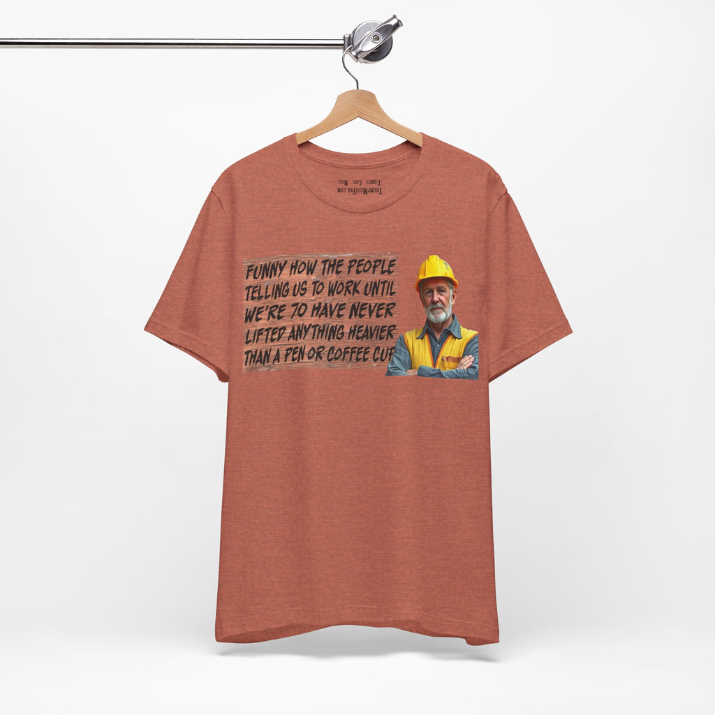 WORK UNTIL T-SHIRT/HEATHER CLAY