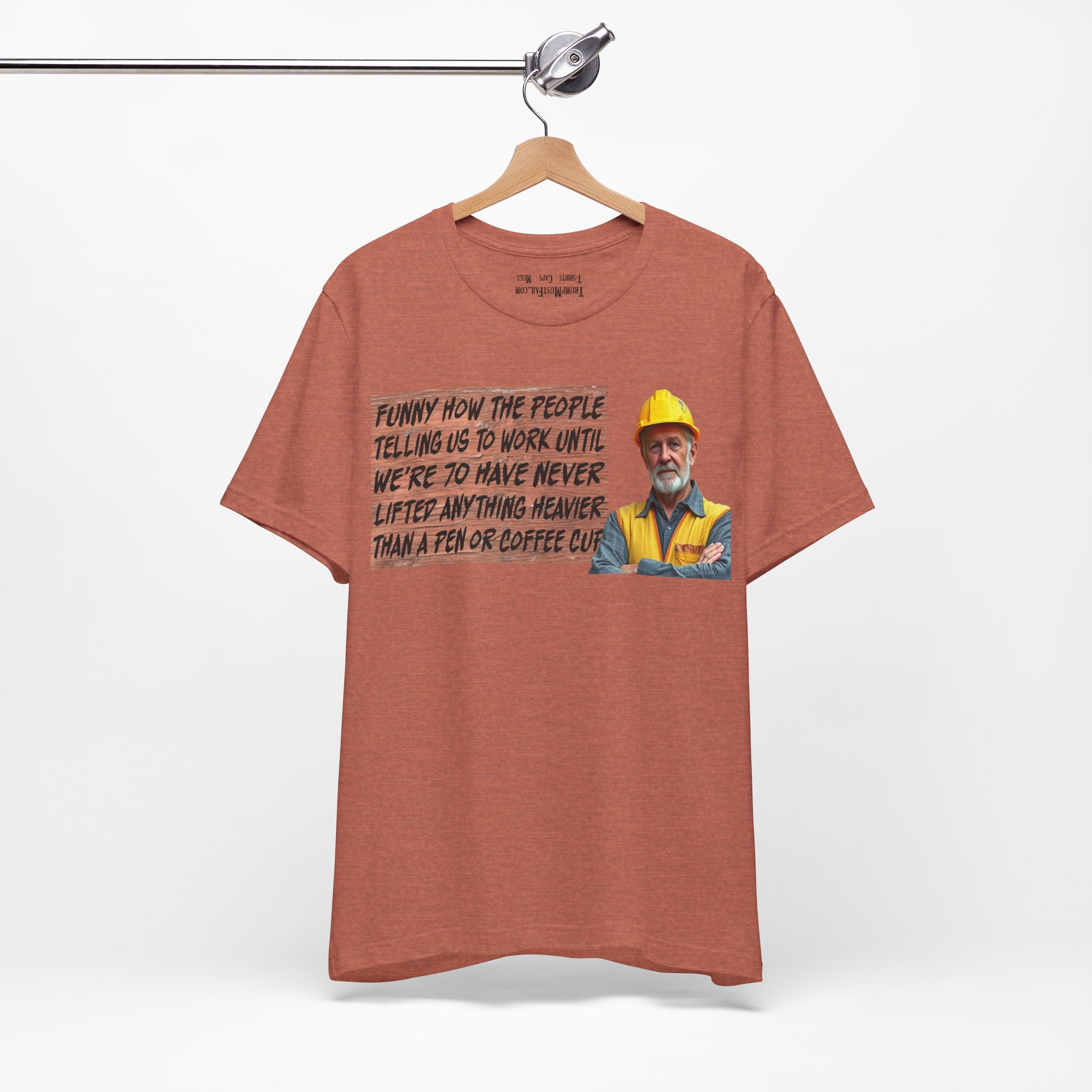 WORK UNTIL T-SHIRT/HEATHER CLAY