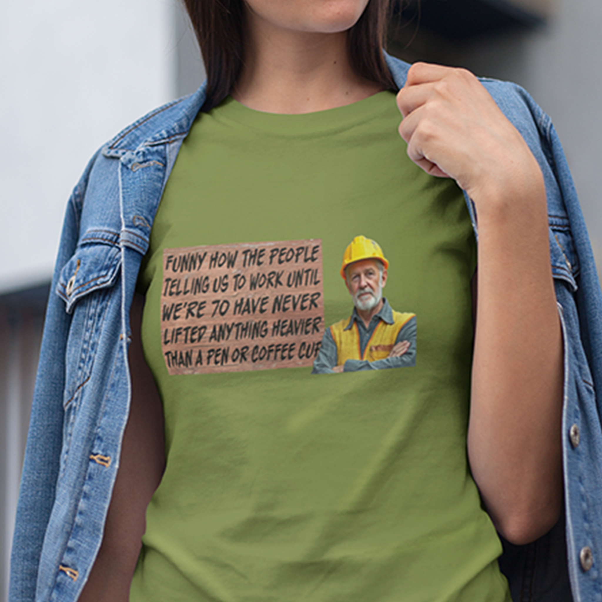 WORK UNTIL T-SHIRT/HEATHER GREEN